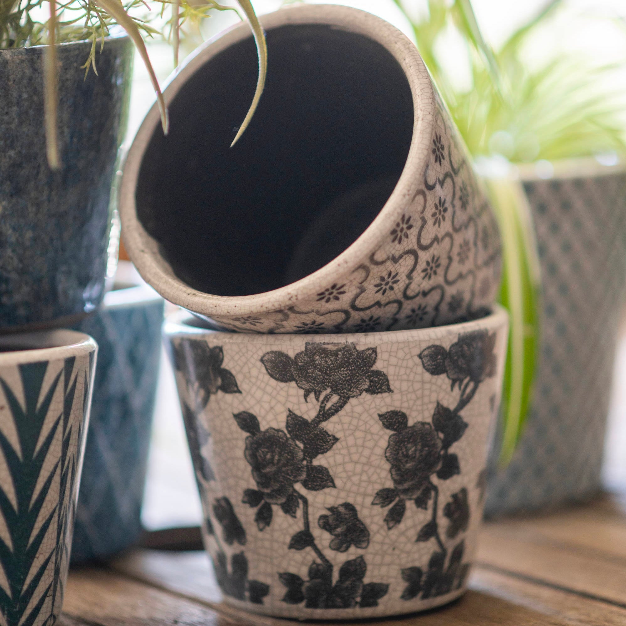 Crackle Glaze Pot Pots & Planters Henderson's