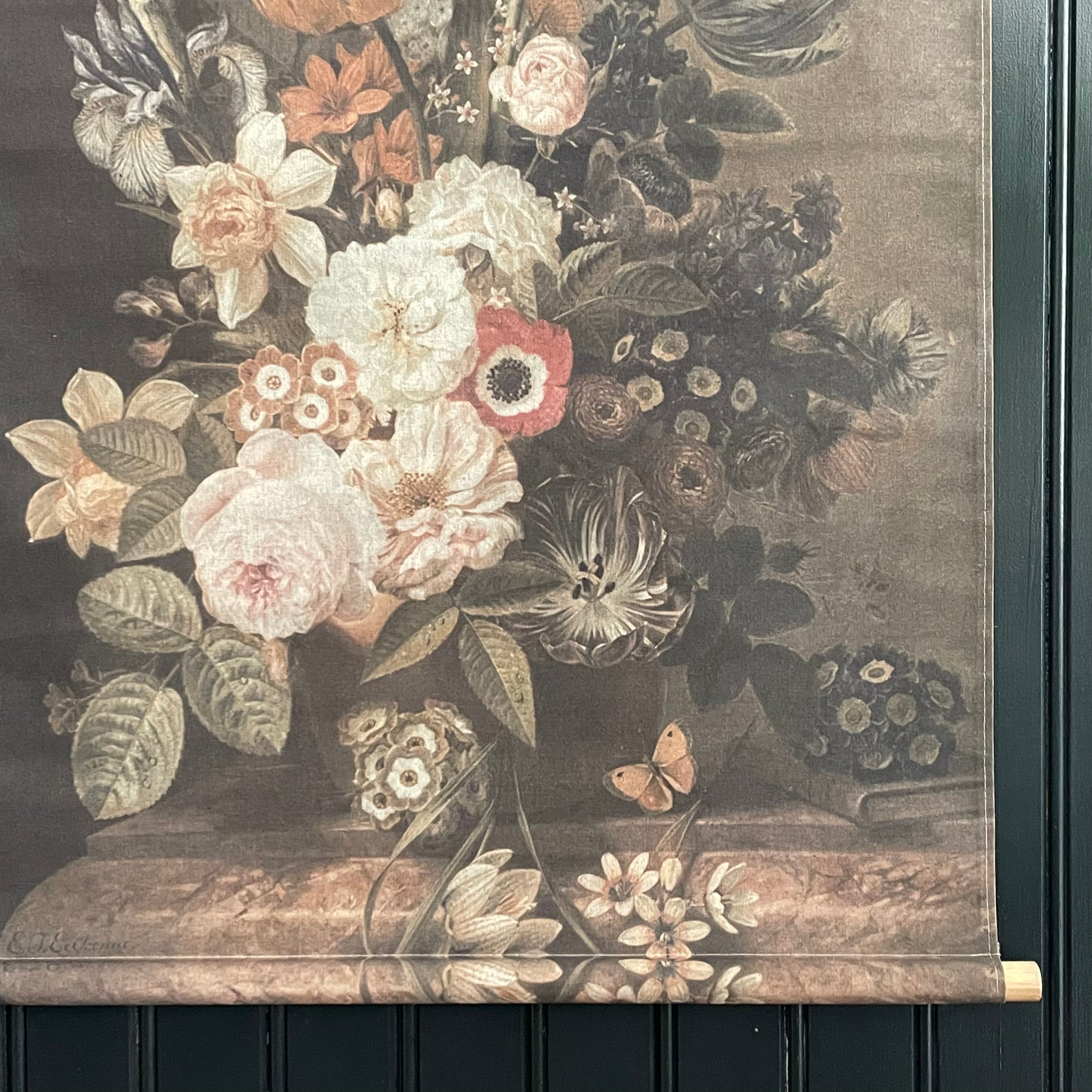 Dark Floral Canvas Wall Hanging Wall Hanging Henderson's