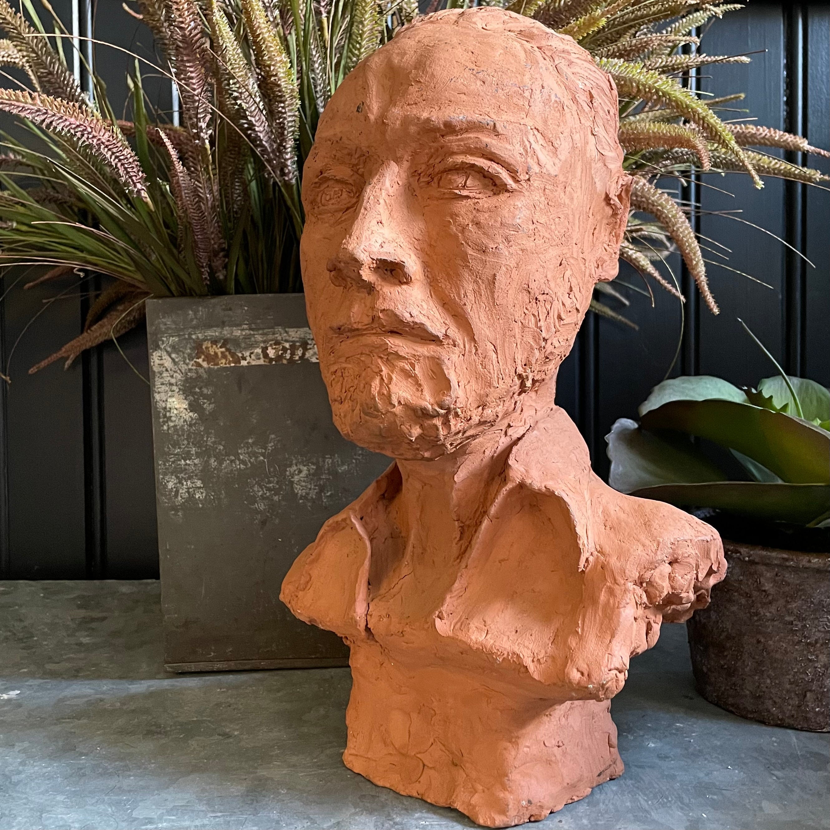 Everett Terracotta Bust Garden Ornament Henderson's