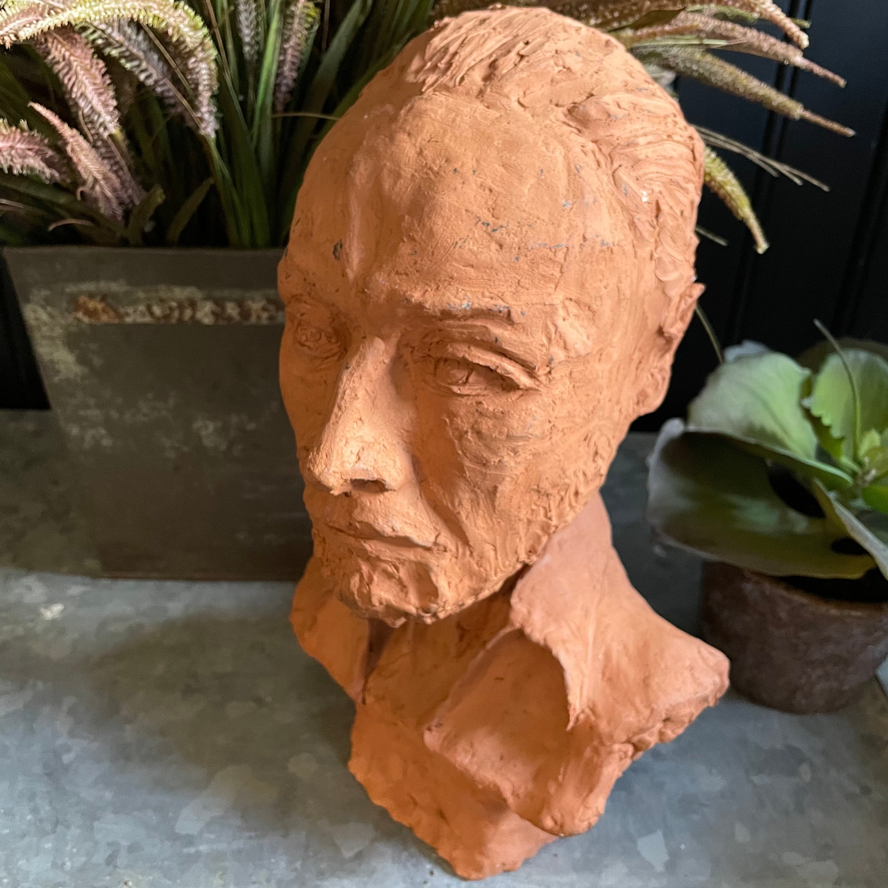 Everett Terracotta Bust Garden Ornament Henderson's