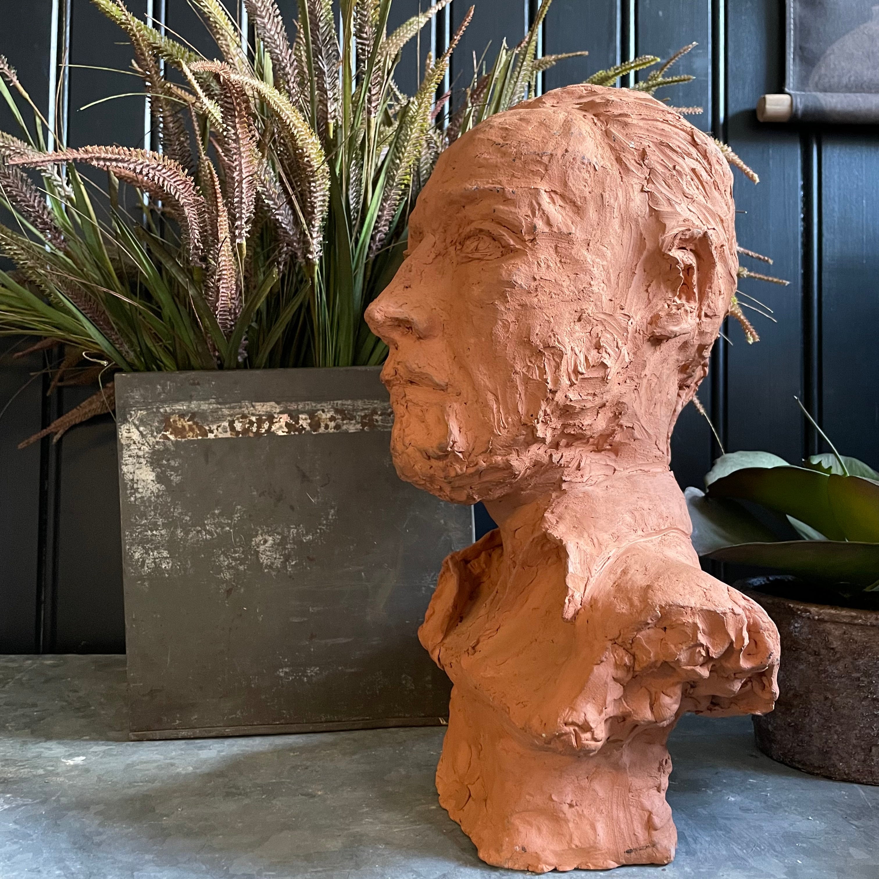 Everett Terracotta Bust Garden Ornament Henderson's