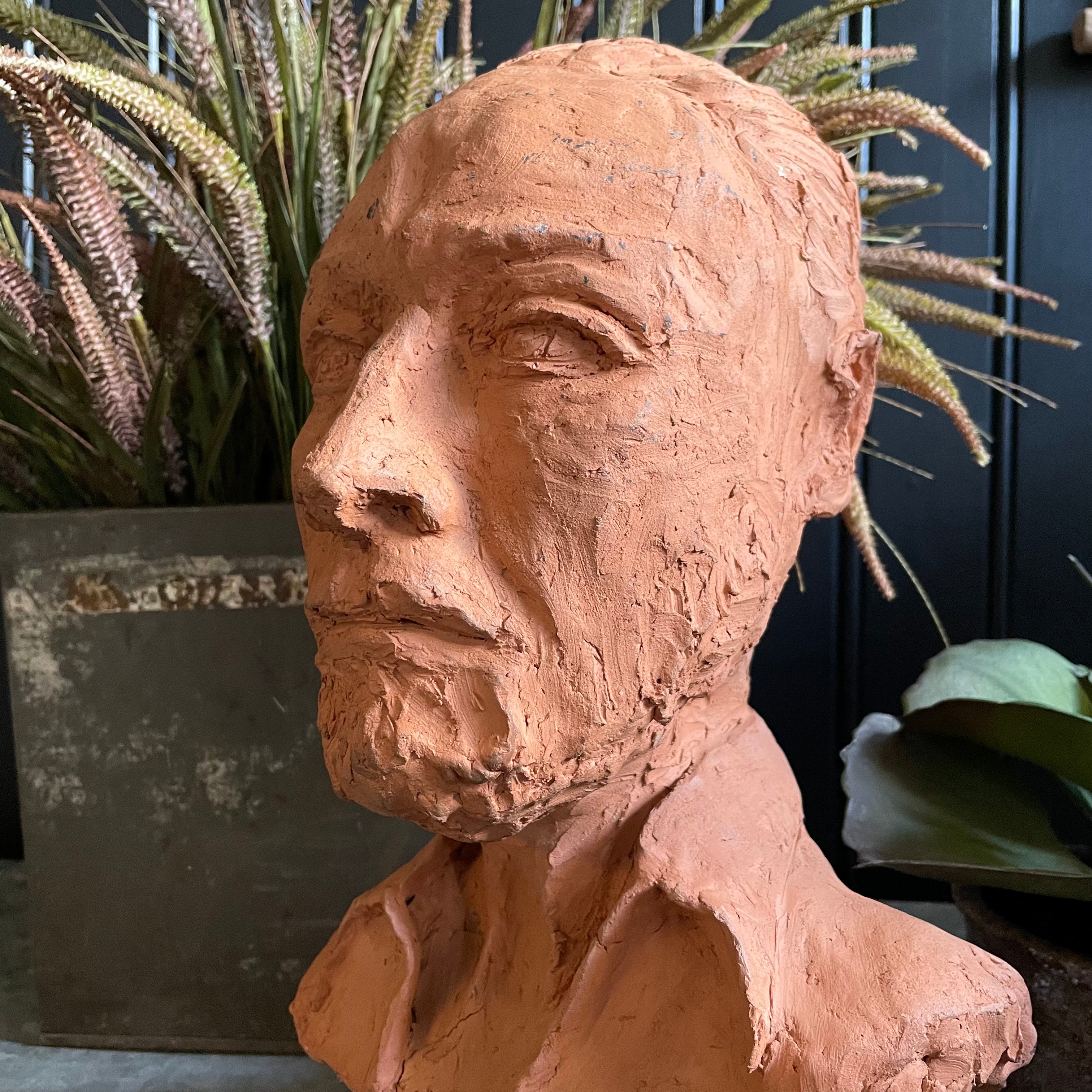 Everett Terracotta Bust Garden Ornament Henderson's