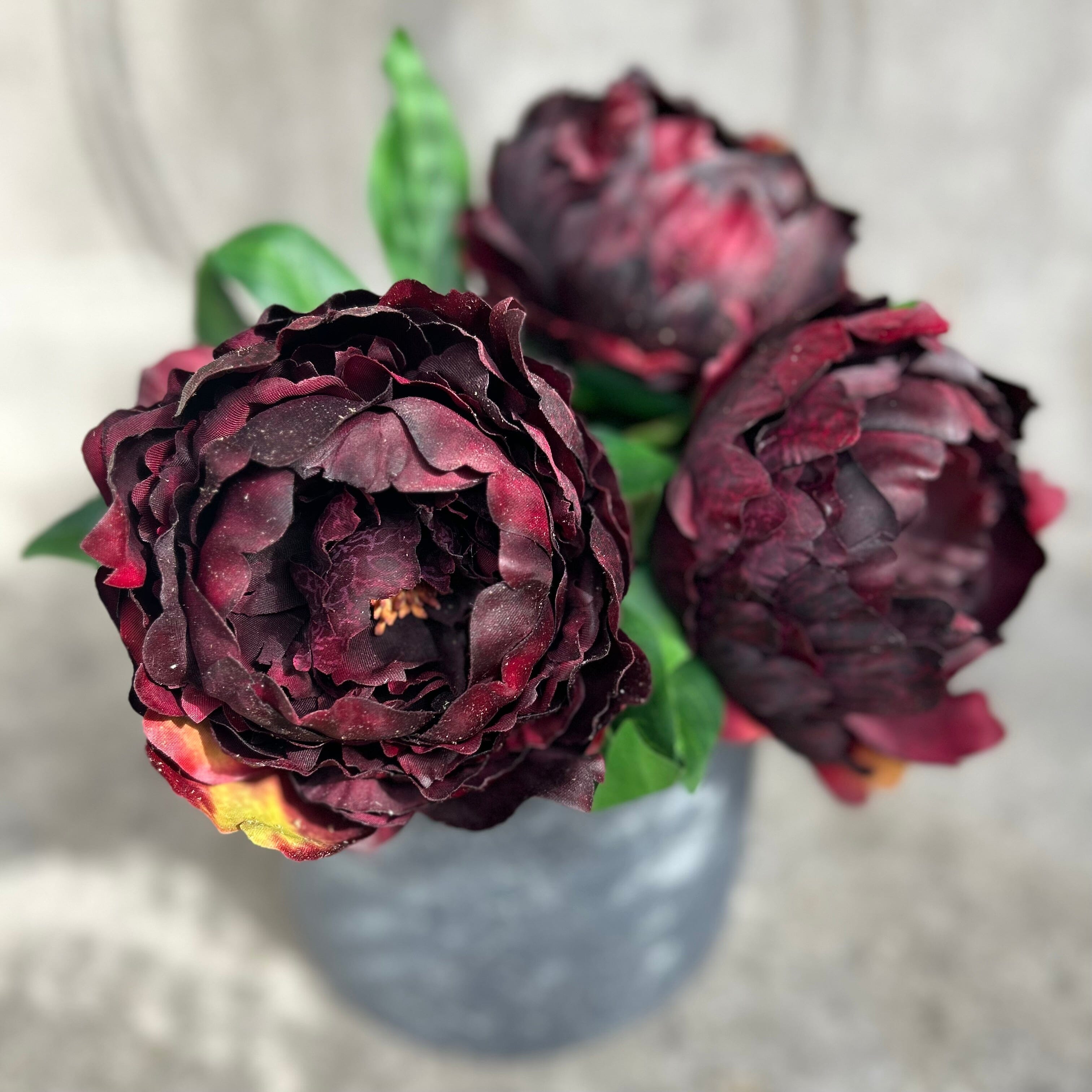 Faux Peony Plum Faux Stem Henderson's 