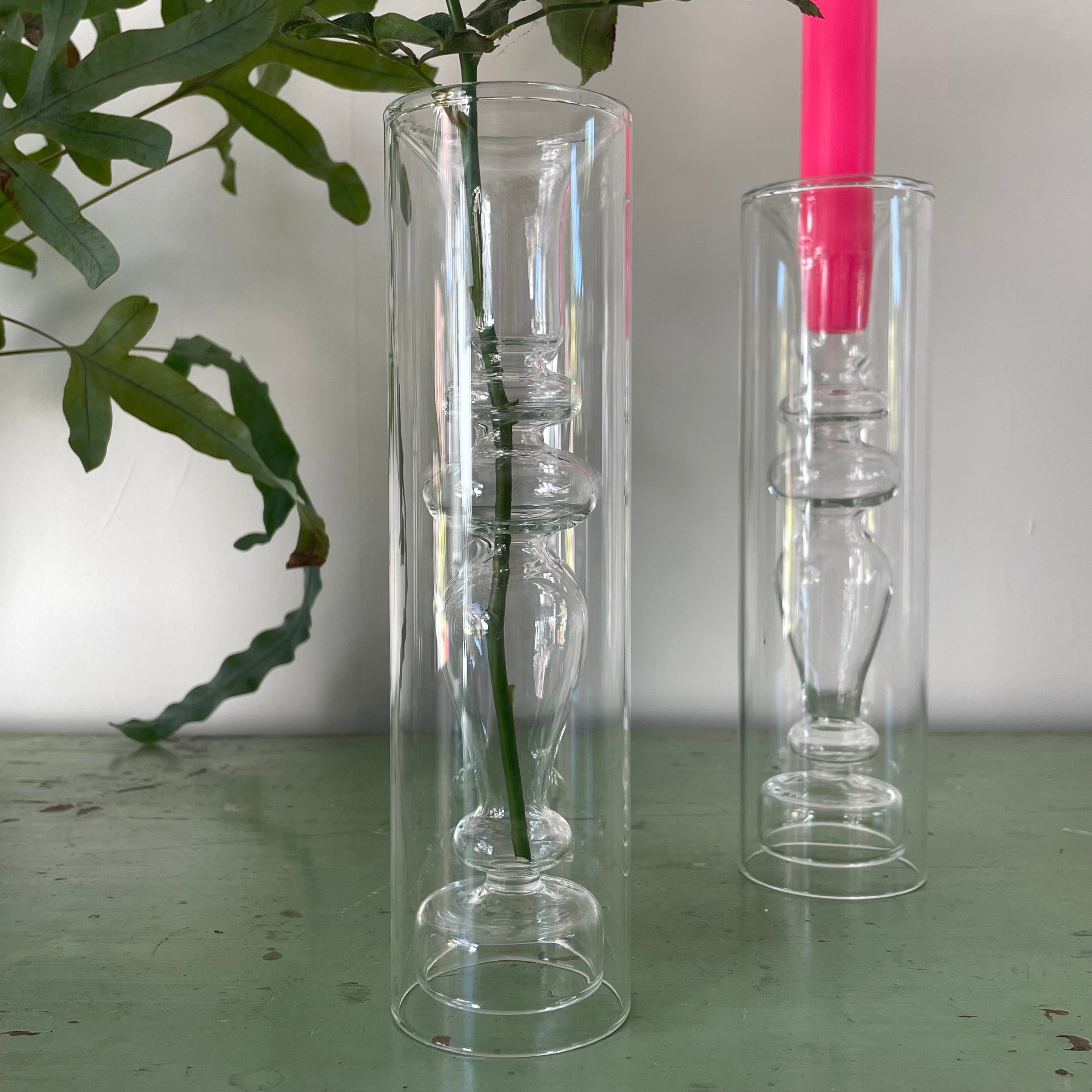 Glass Candlestick Vase Candle Holders Henderson's