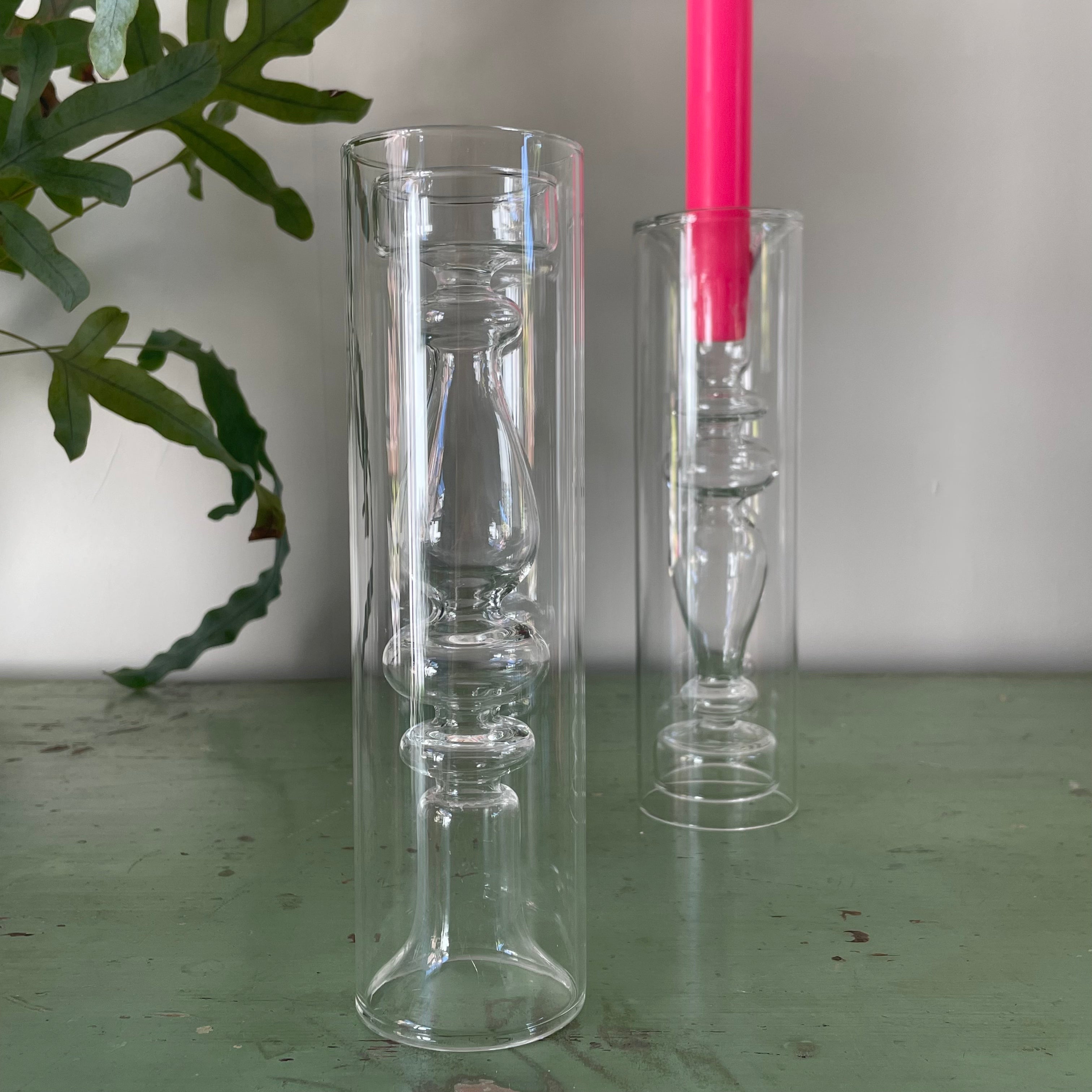 Glass Candlestick Vase Candle Holders Henderson's