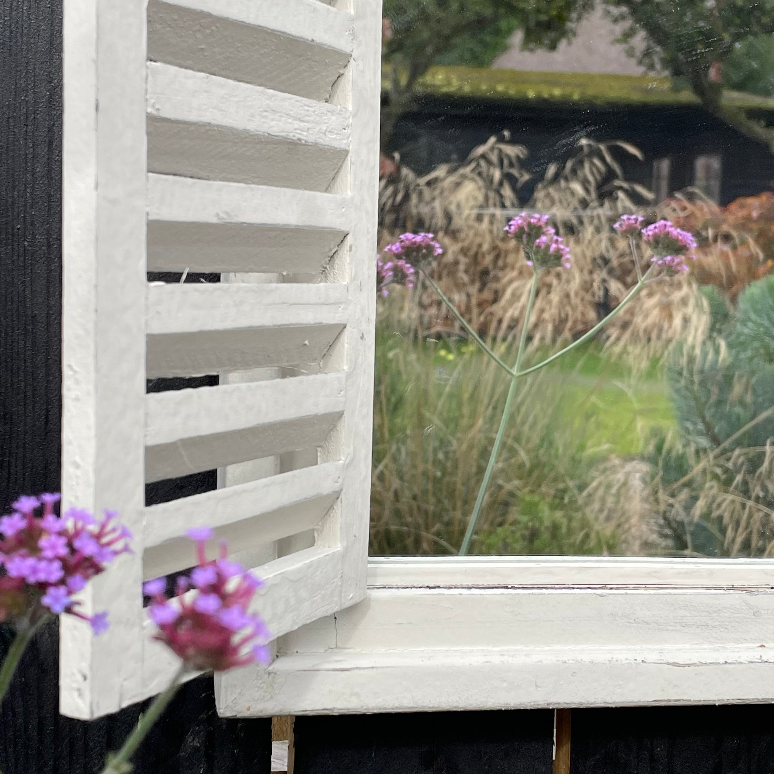 Shuttered Garden Mirror Wall Mounted Garden Mirror Henderson's
