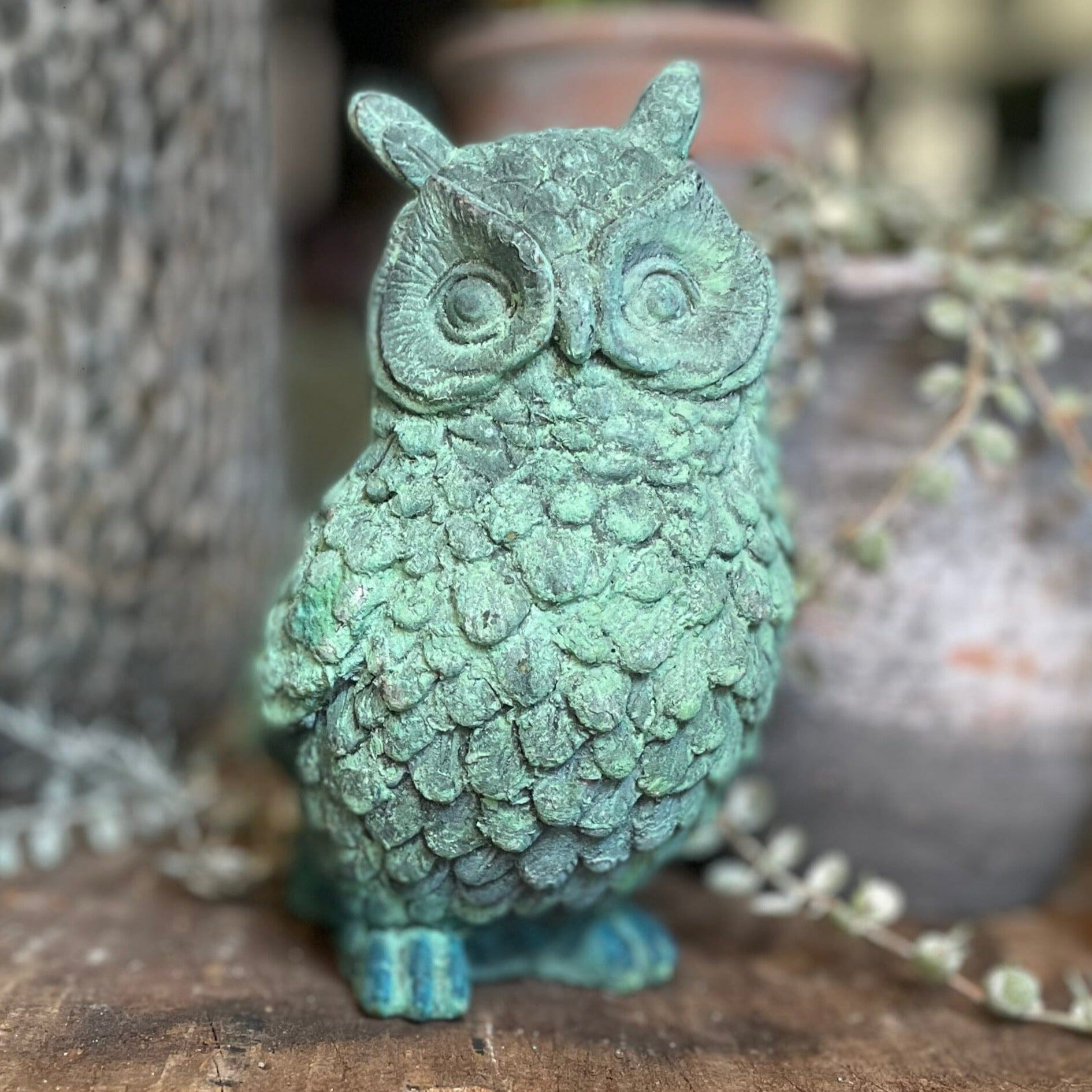 Owl ornaments store for the garden