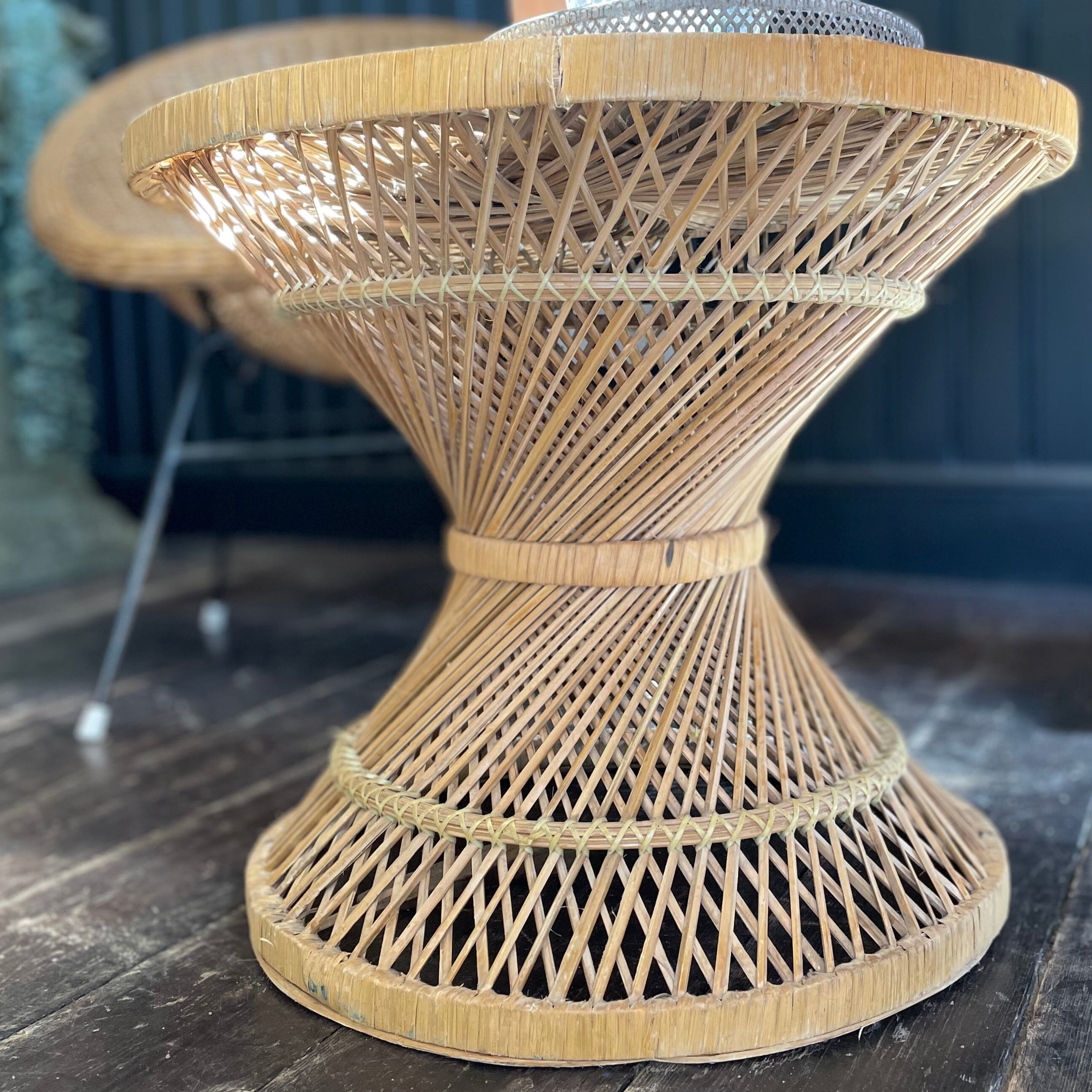 Vintage Wicker Table & Chair Set Wicker Furniture Set Henderson's