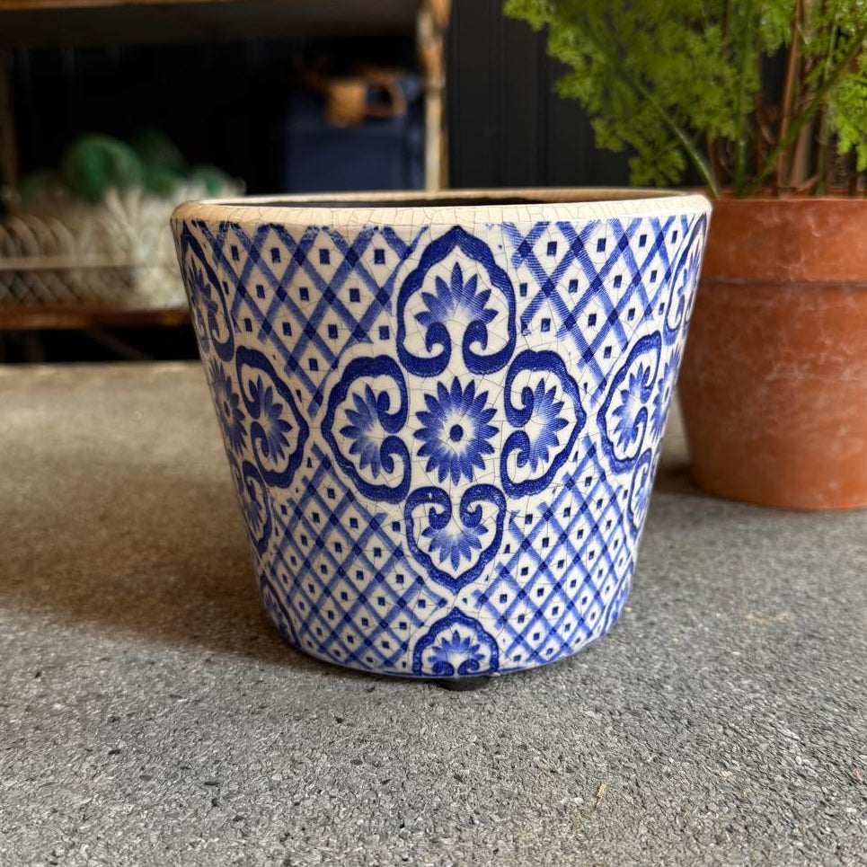 Crackle Glaze Plant Pot