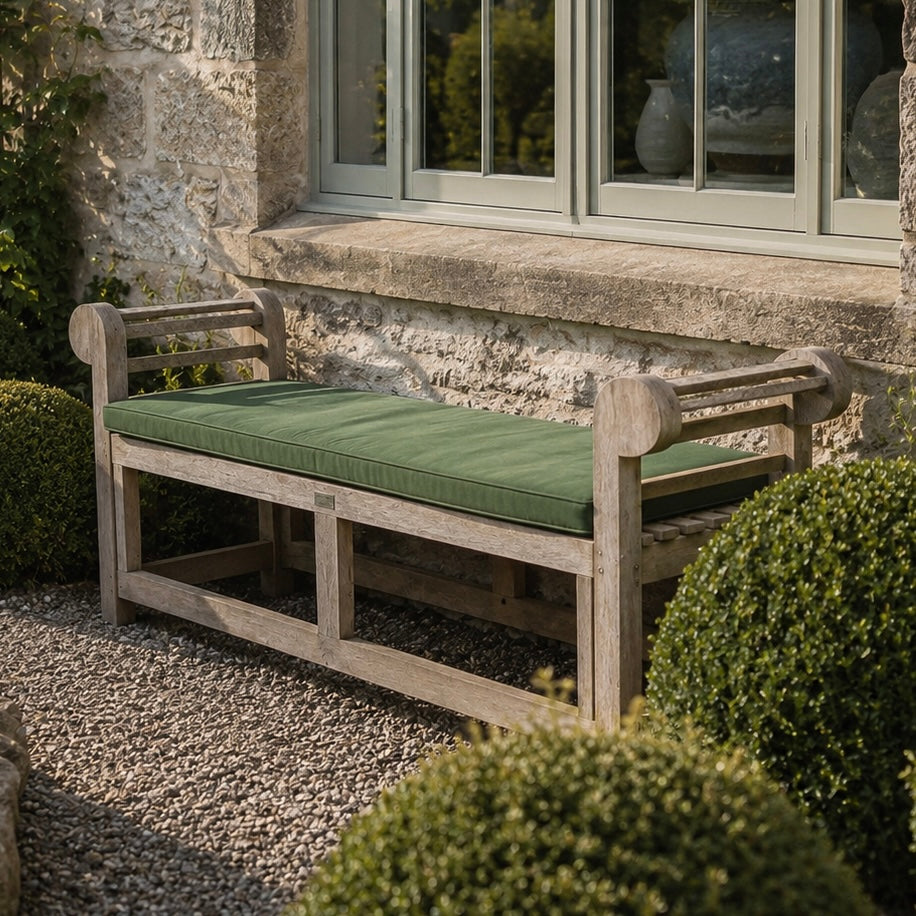 Backless Teak Garden Bench