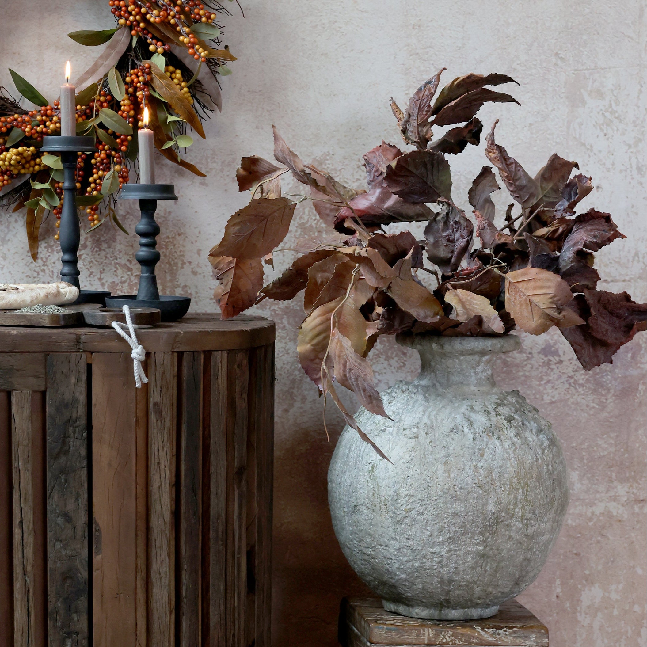 Artificial Beech Leaf Branch