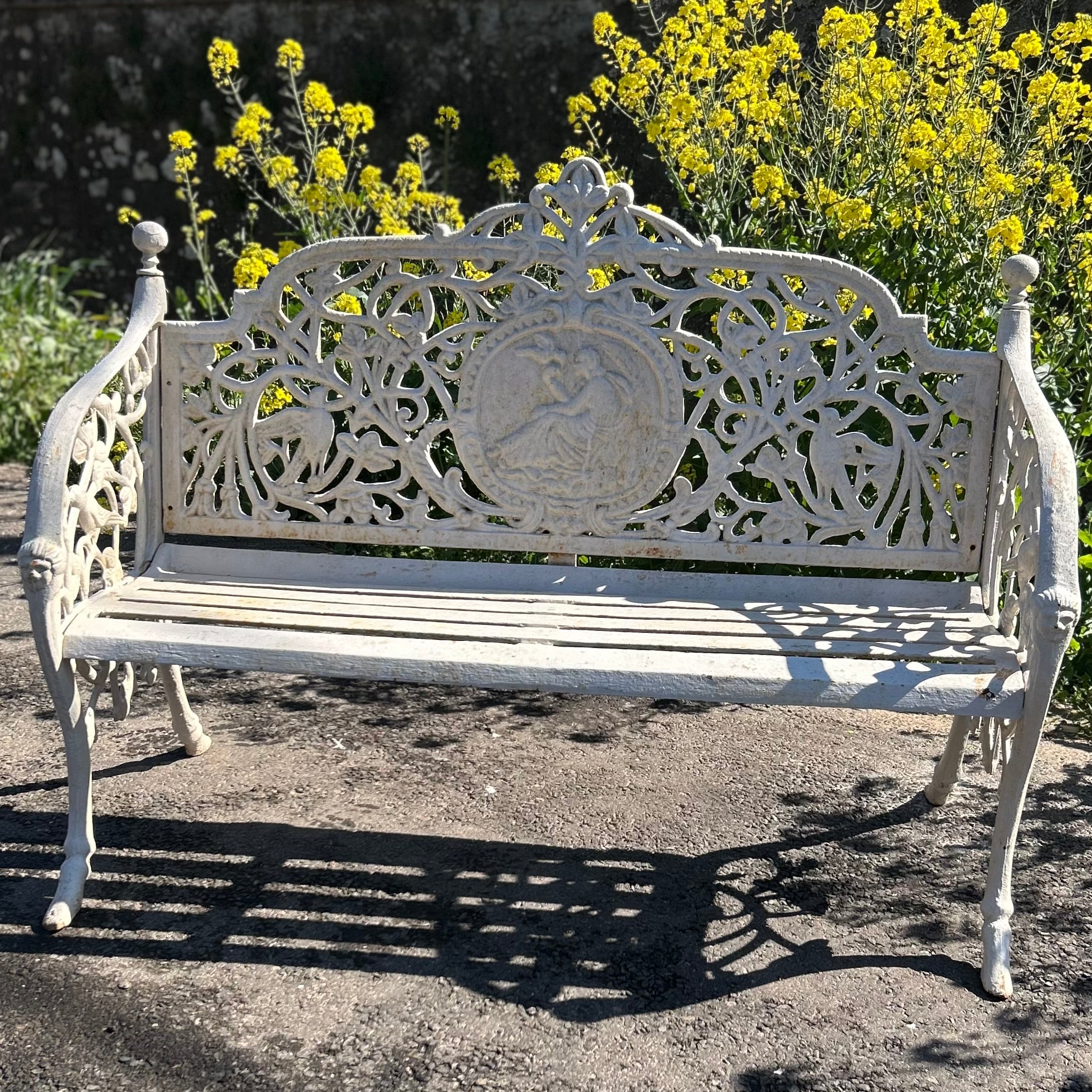Cast Iron Lady Bench