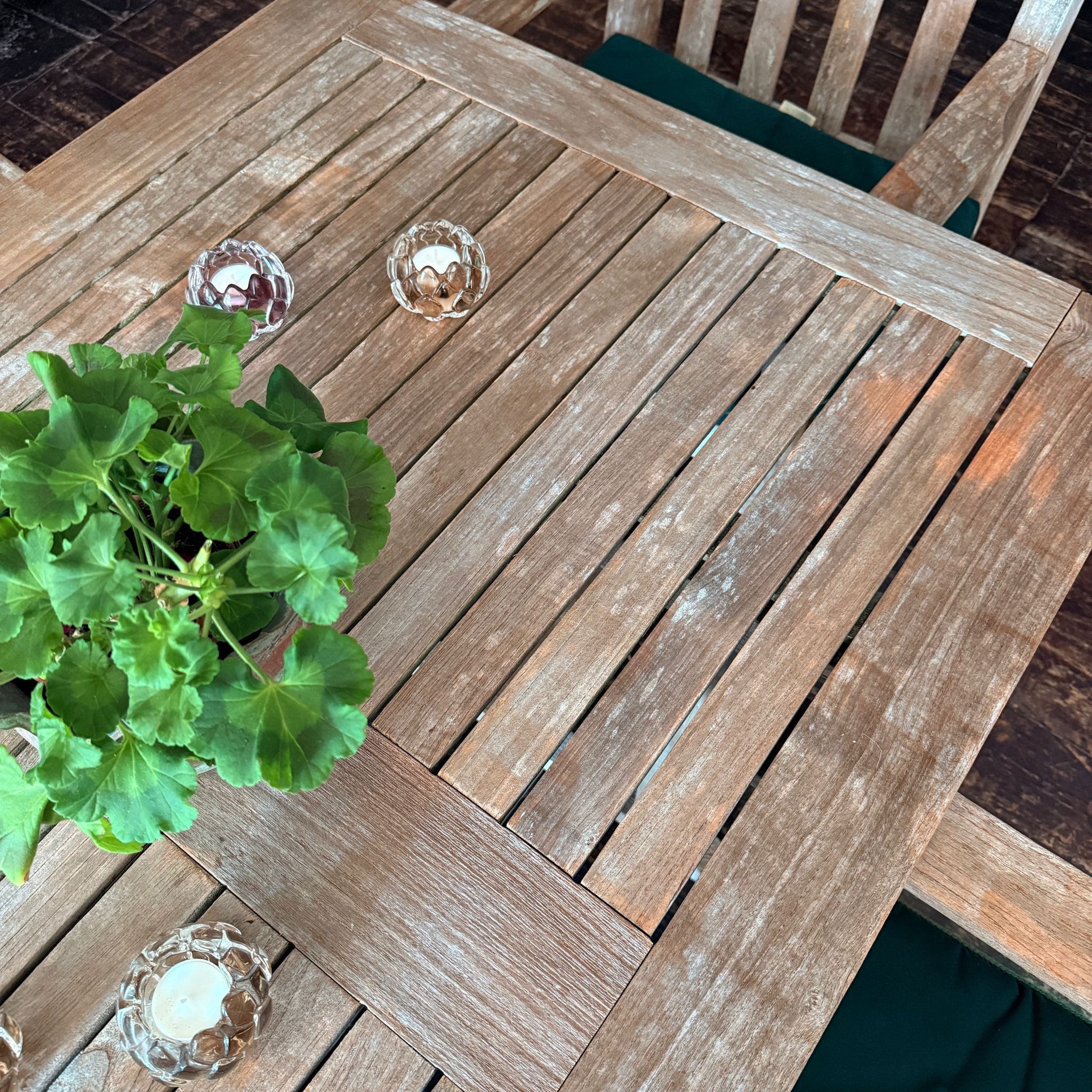 Teak Outdoor Dining Table & Chair Set