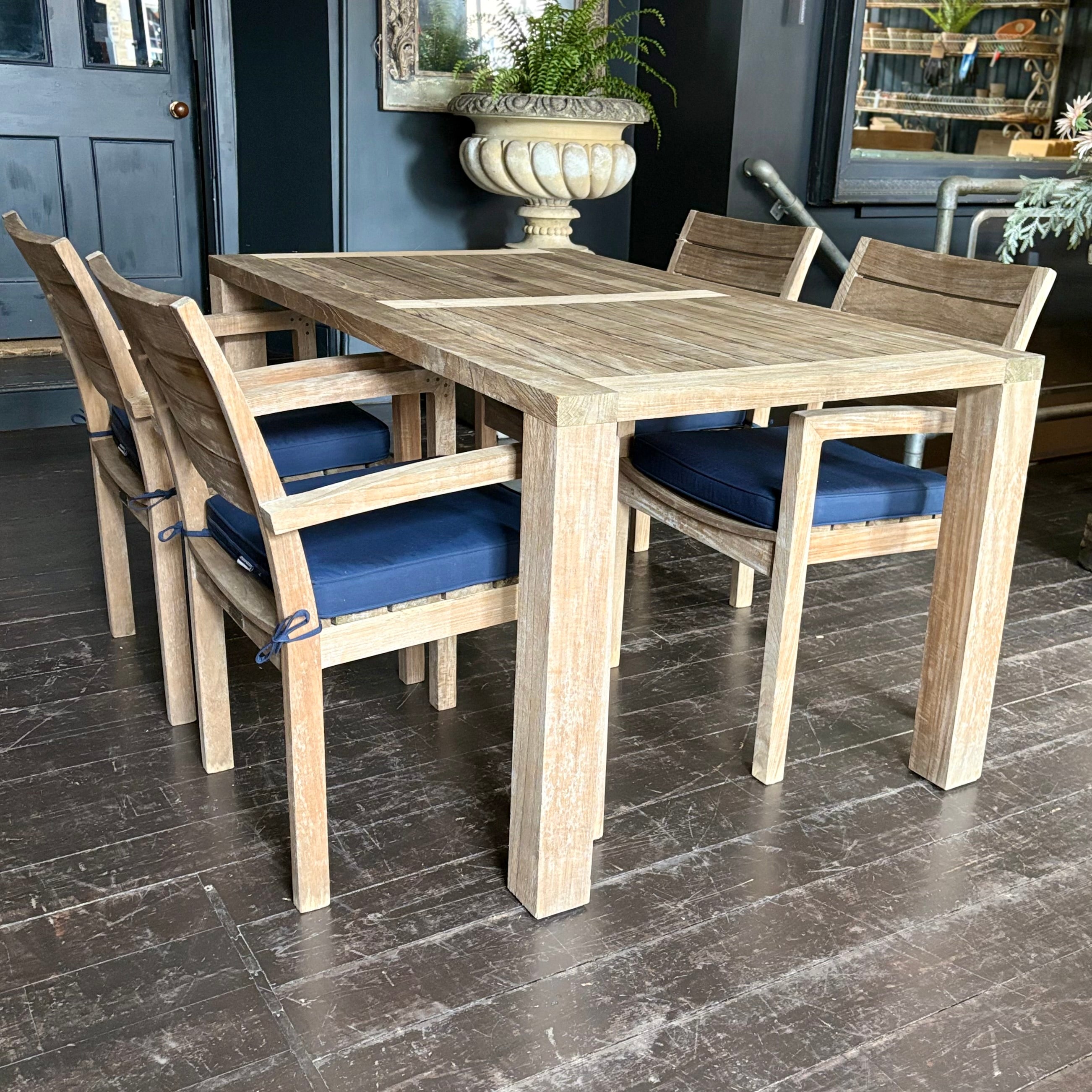 Teak Garden Dining Table and Chair Set