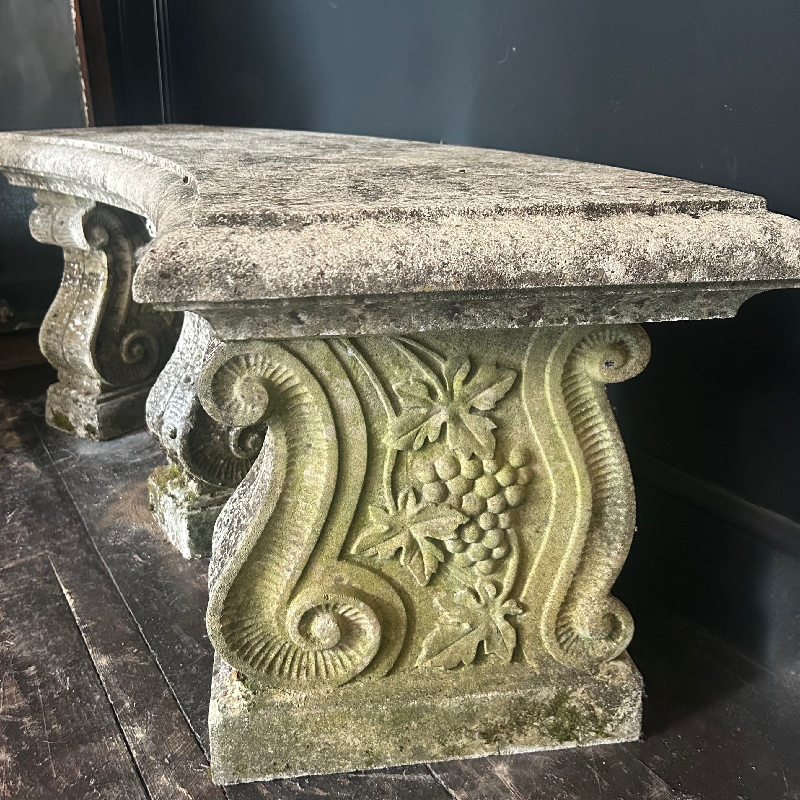 Vintage Curved Garden Bench