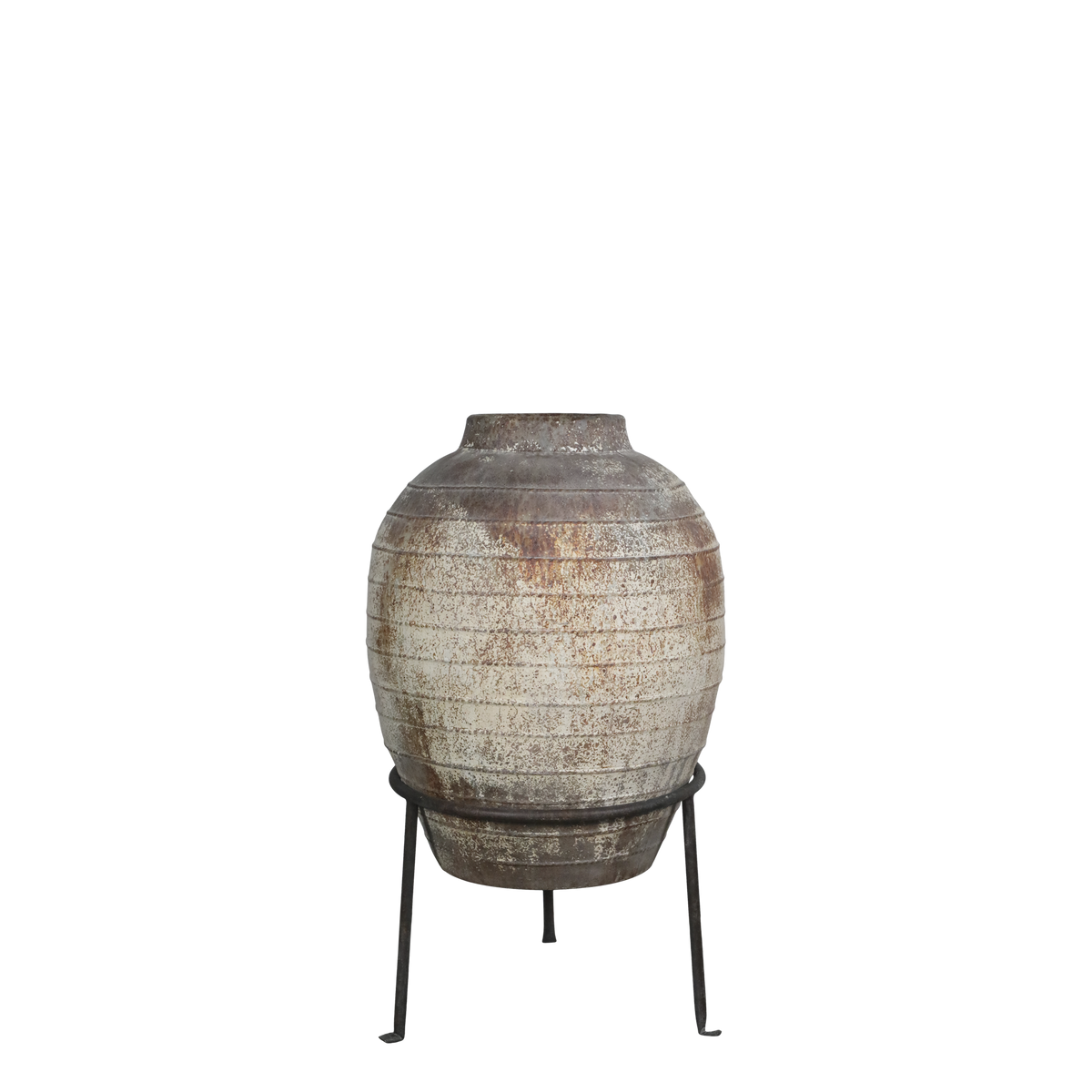 Decorative Jar on Iron Stand
