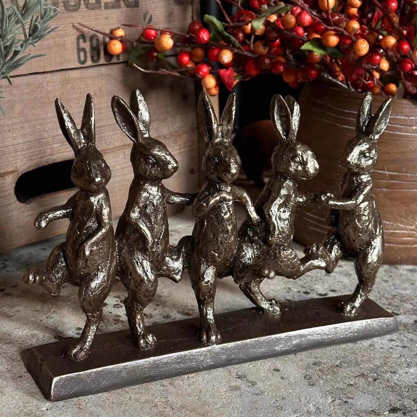 Dancing Hares Sculpture