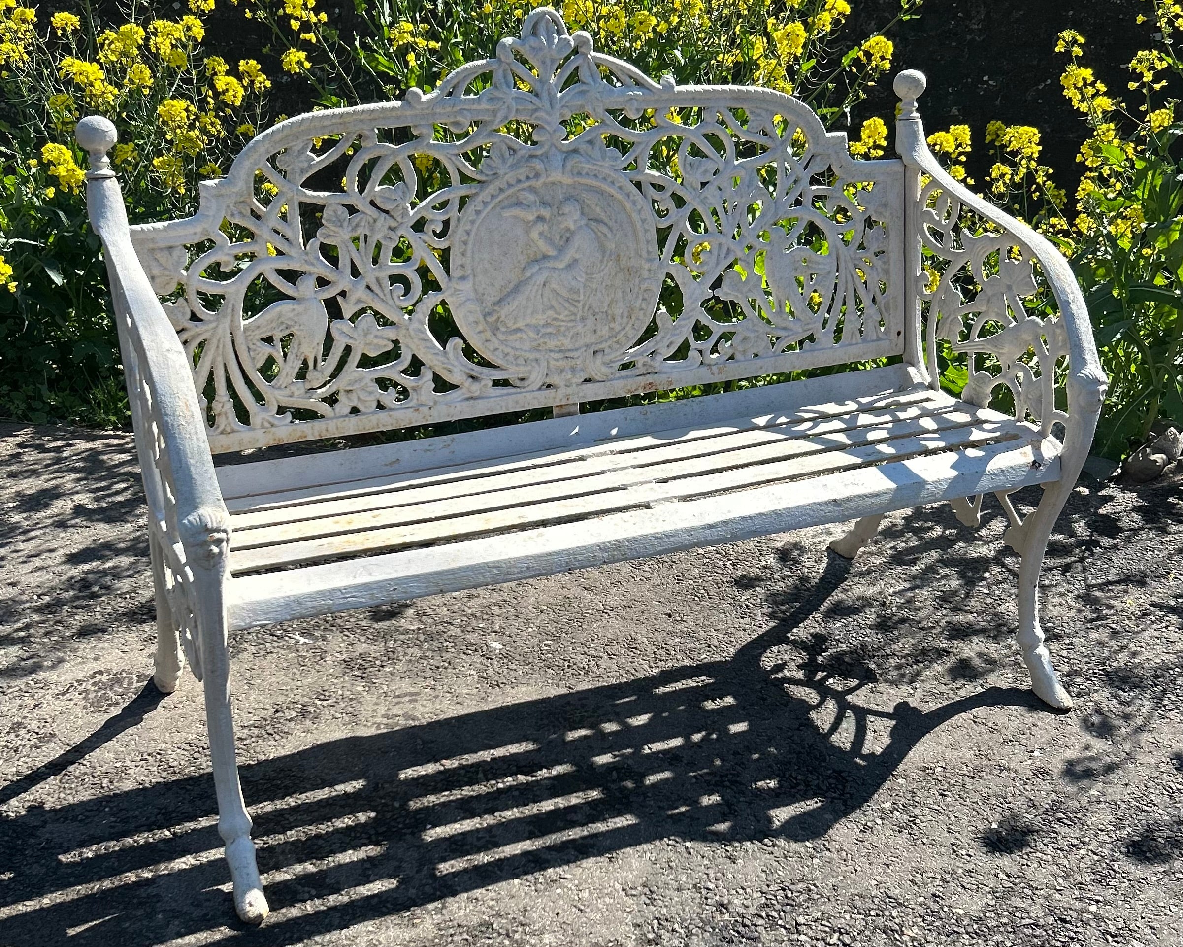 Cast Iron Lady Bench