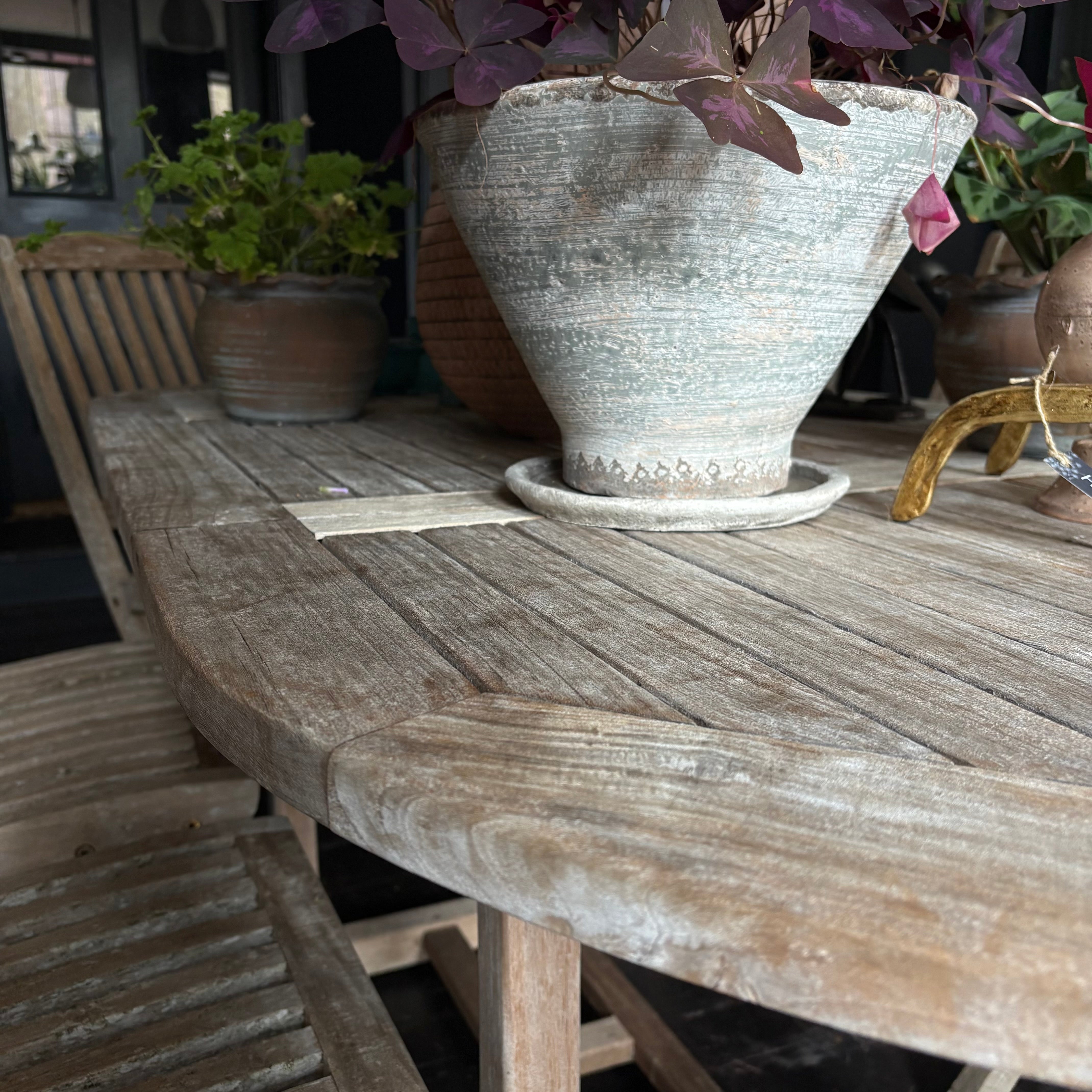 Extending Garden Table & Folding Chair Set