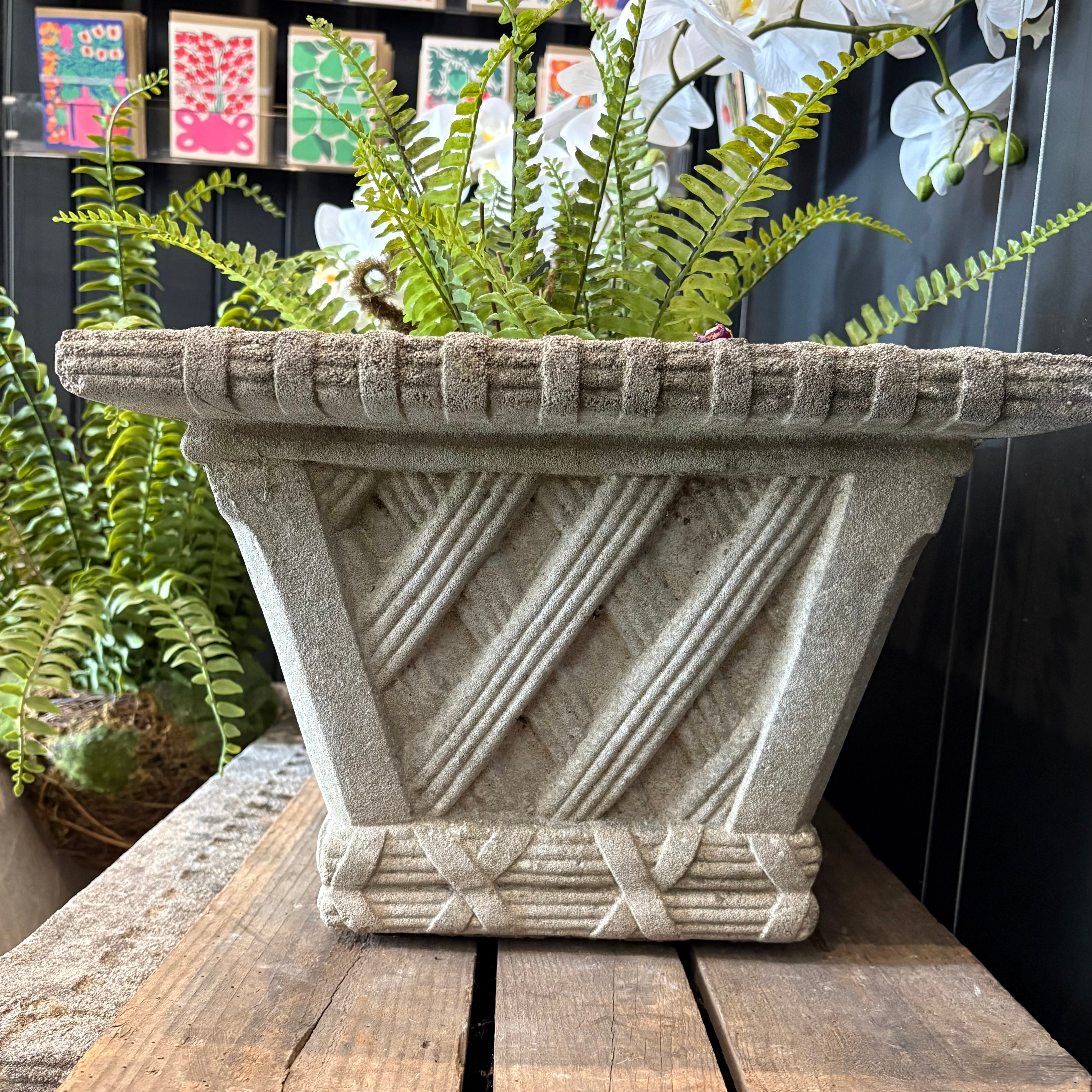 Traditional Basketwork Garden Trough