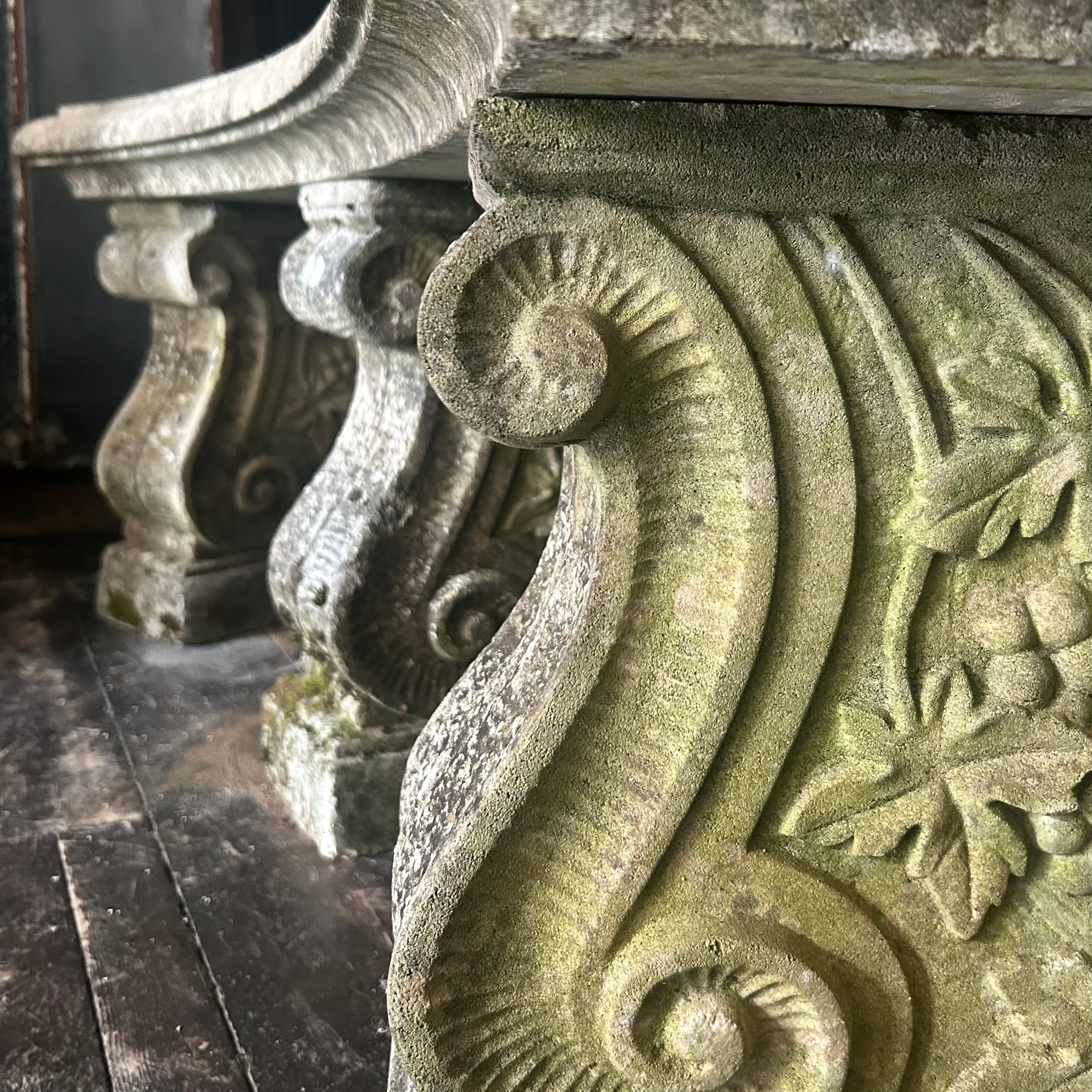 Vintage Curved Garden Bench