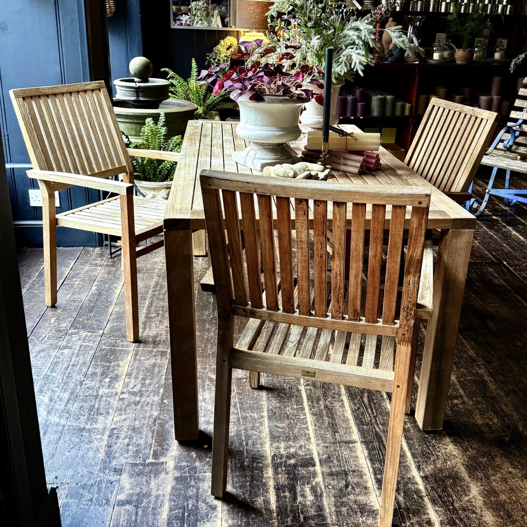 Teak Garden Table & Chair Set By Gloster