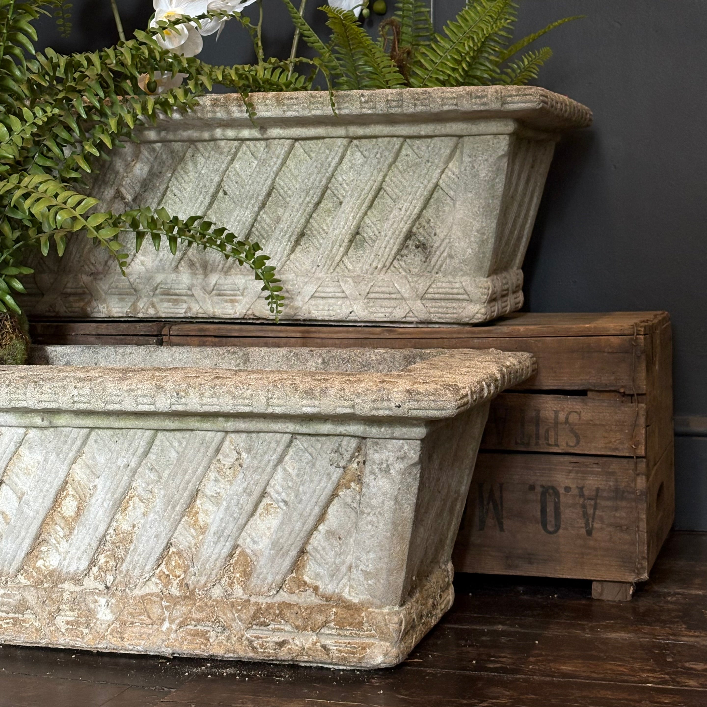 Traditional Basketwork Garden Trough