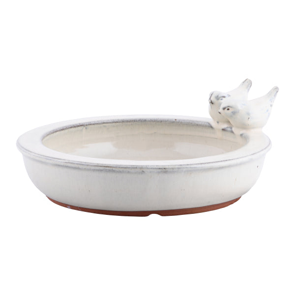 Ceramic Round Birdbath