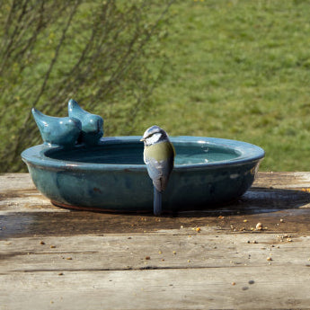 Ceramic Round Birdbath