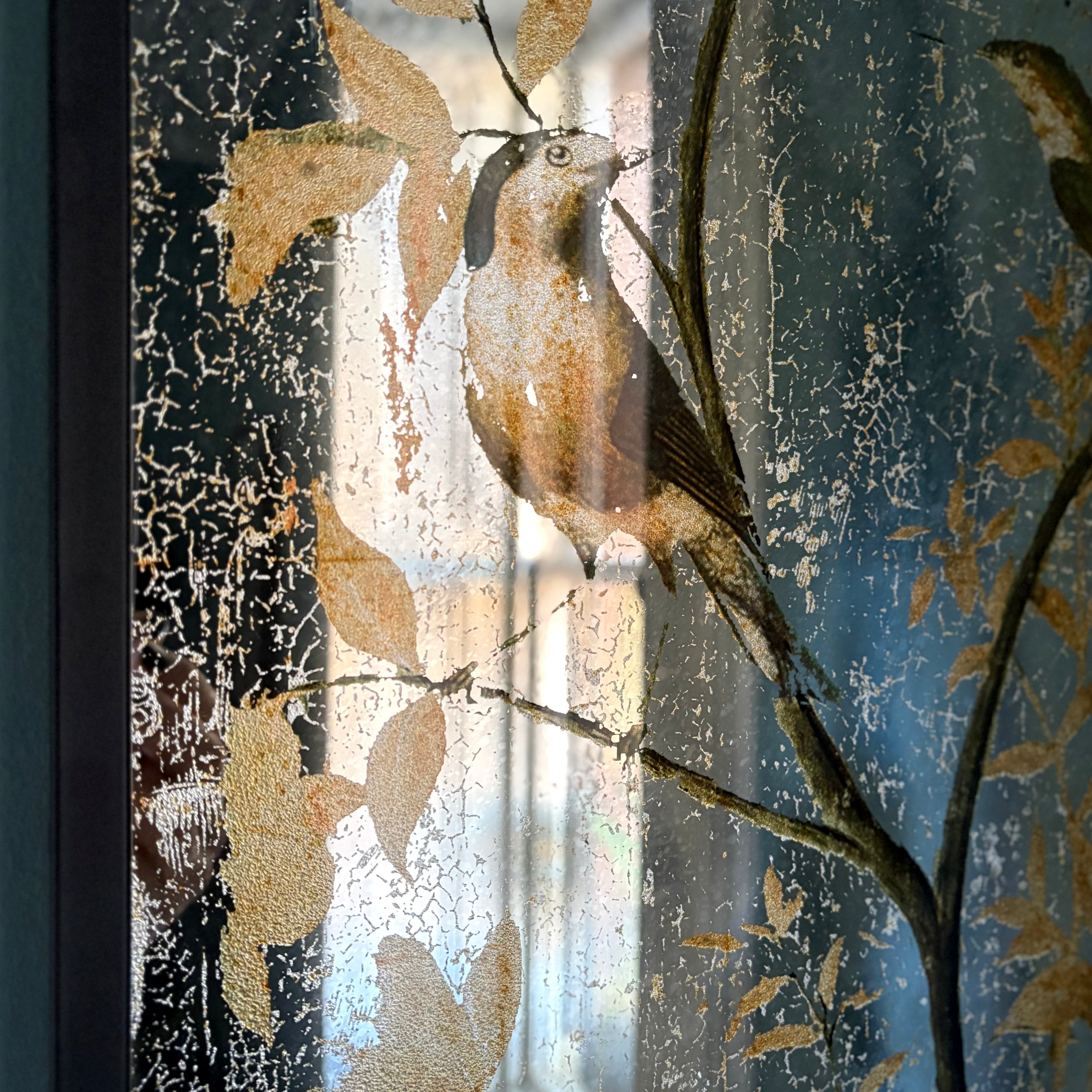 Autumn Birds Wall Art Mirror
