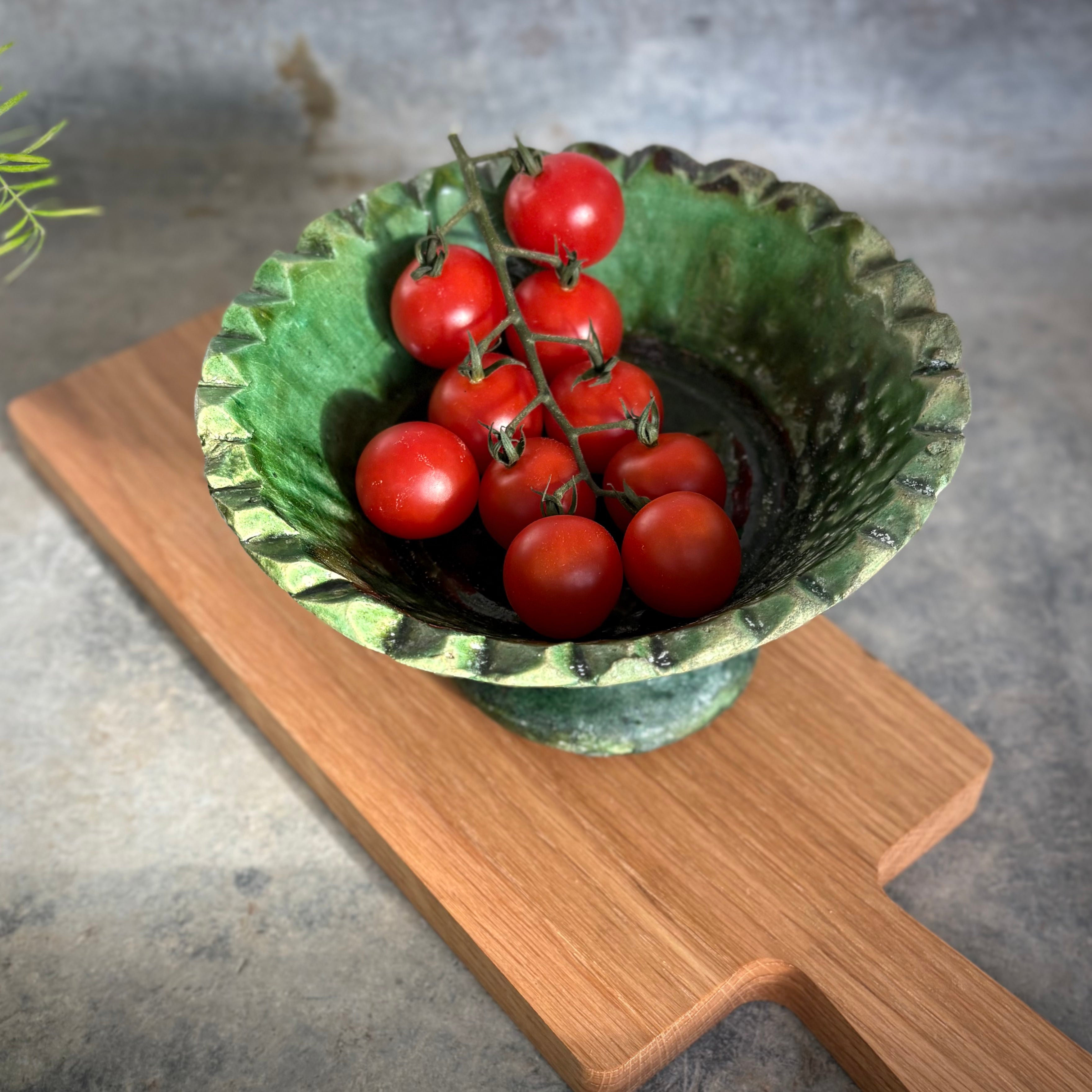 Moroccan Tamegroute Pedestal Bowl