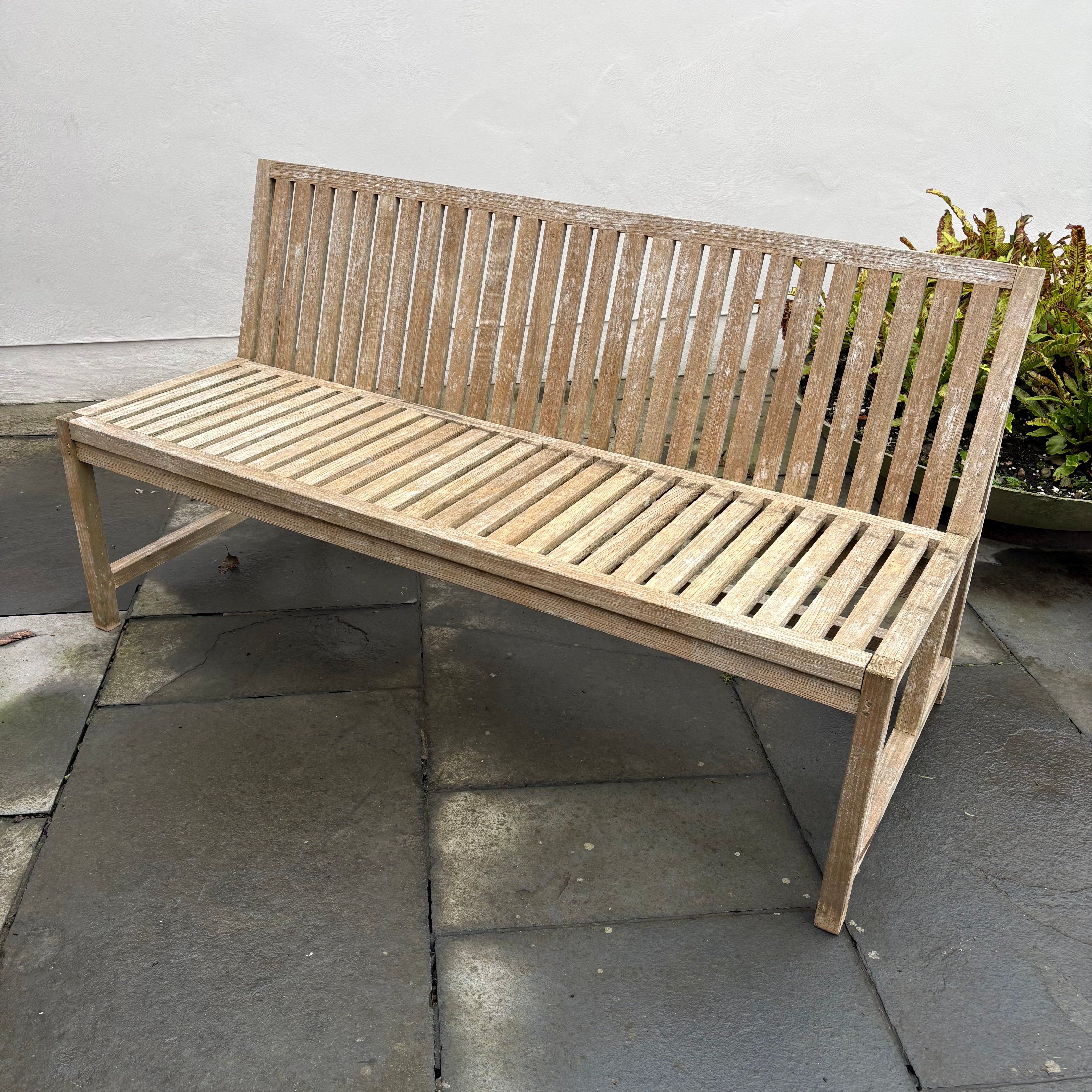 Contemporary Teak Bench