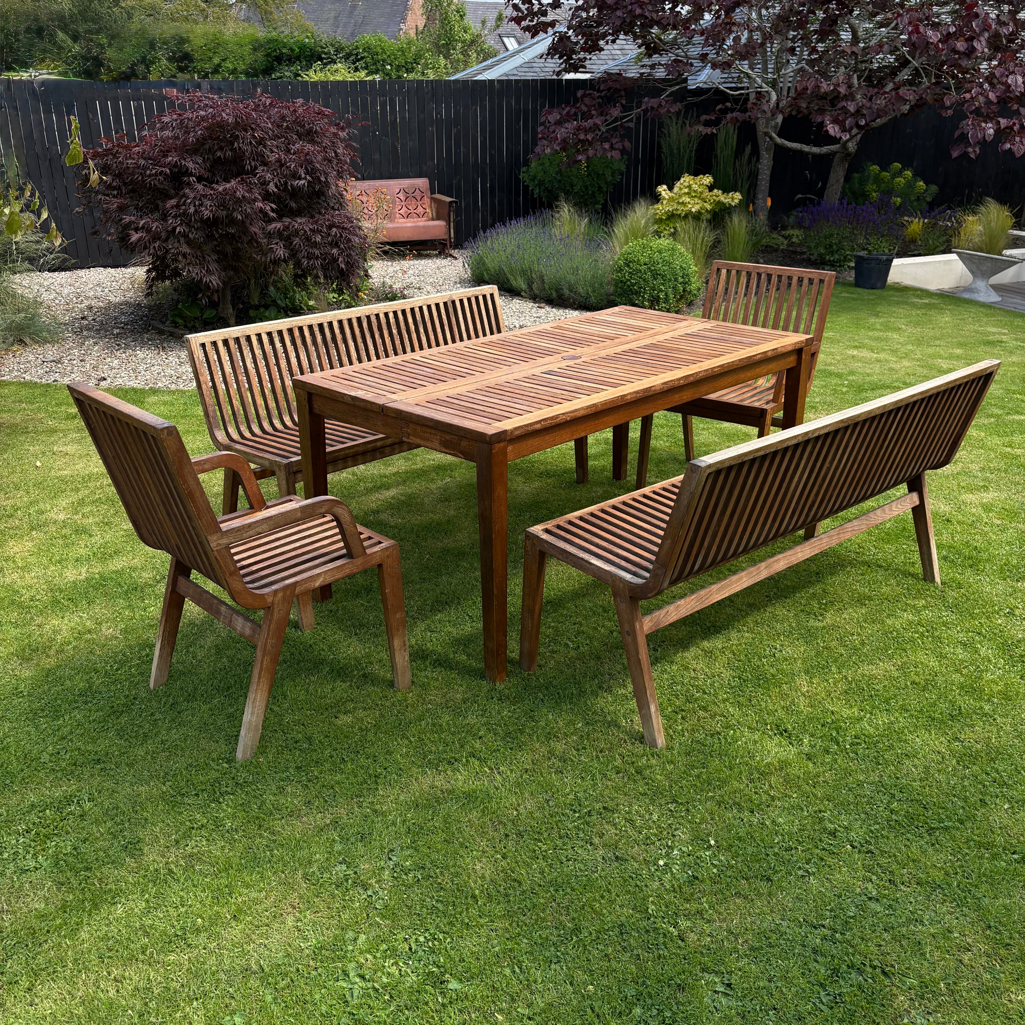 Vintage Habitat Mombasa Solid Teak Garden Set