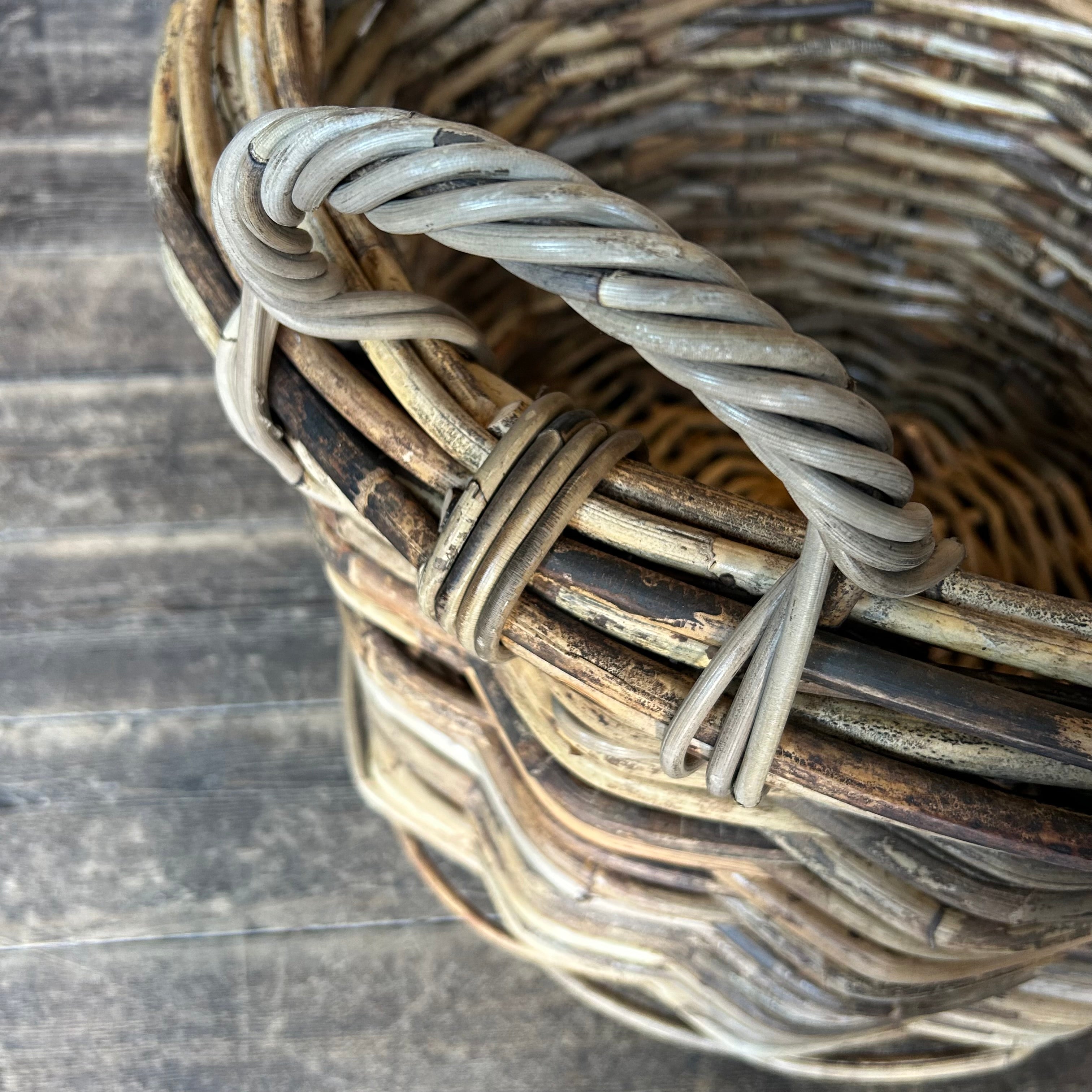 Round Rattan Log Basket