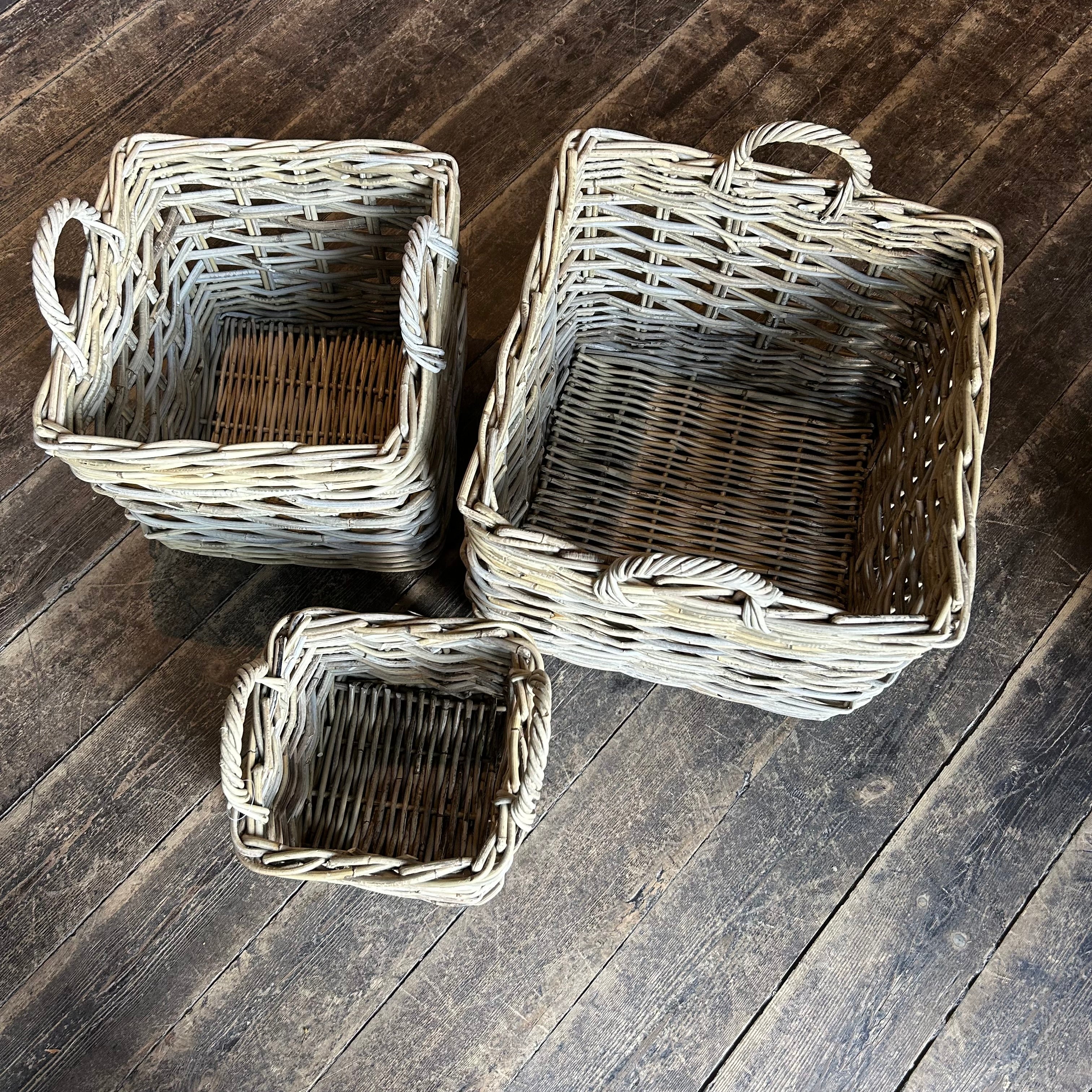 Square Rattan Log Basket