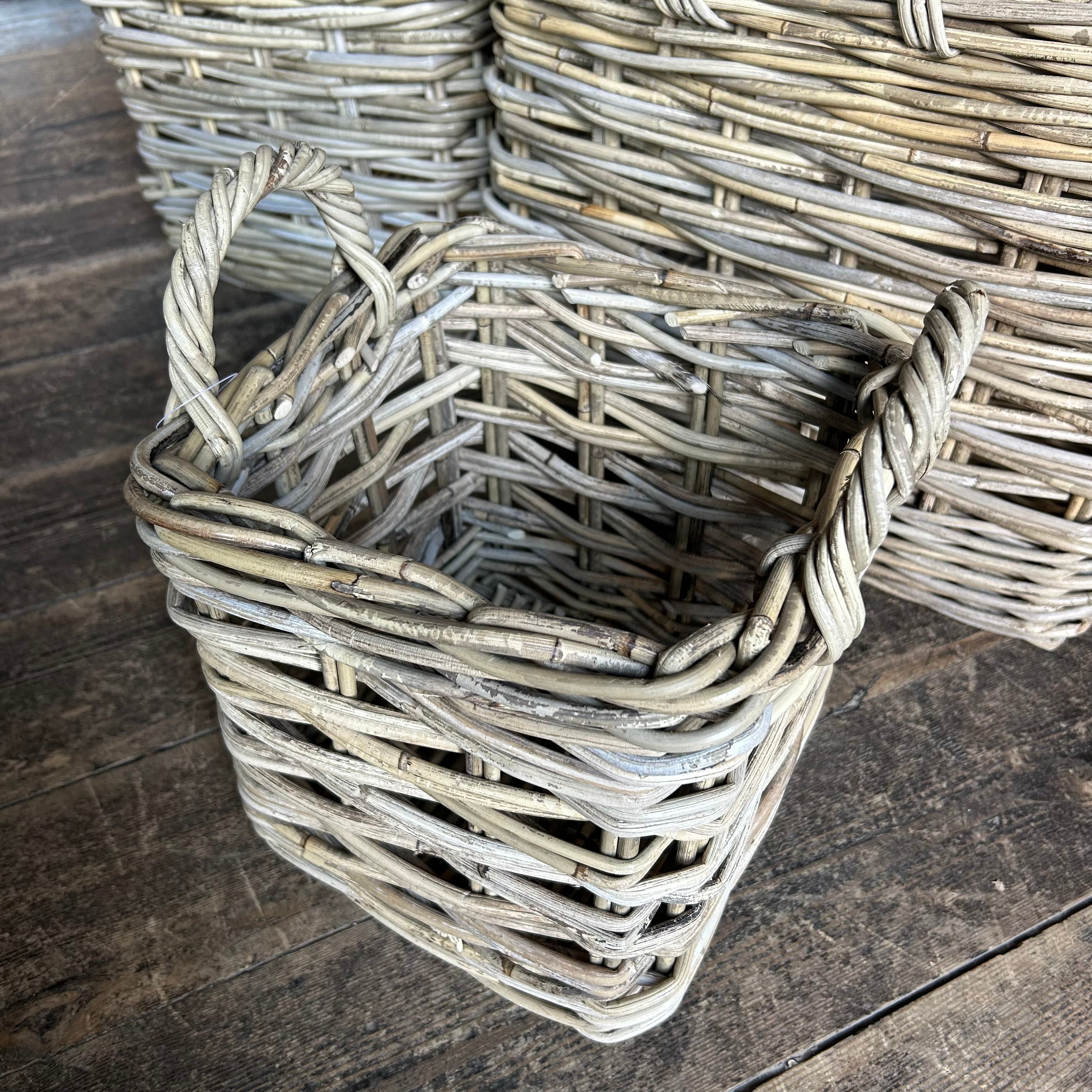 Square Rattan Log Basket