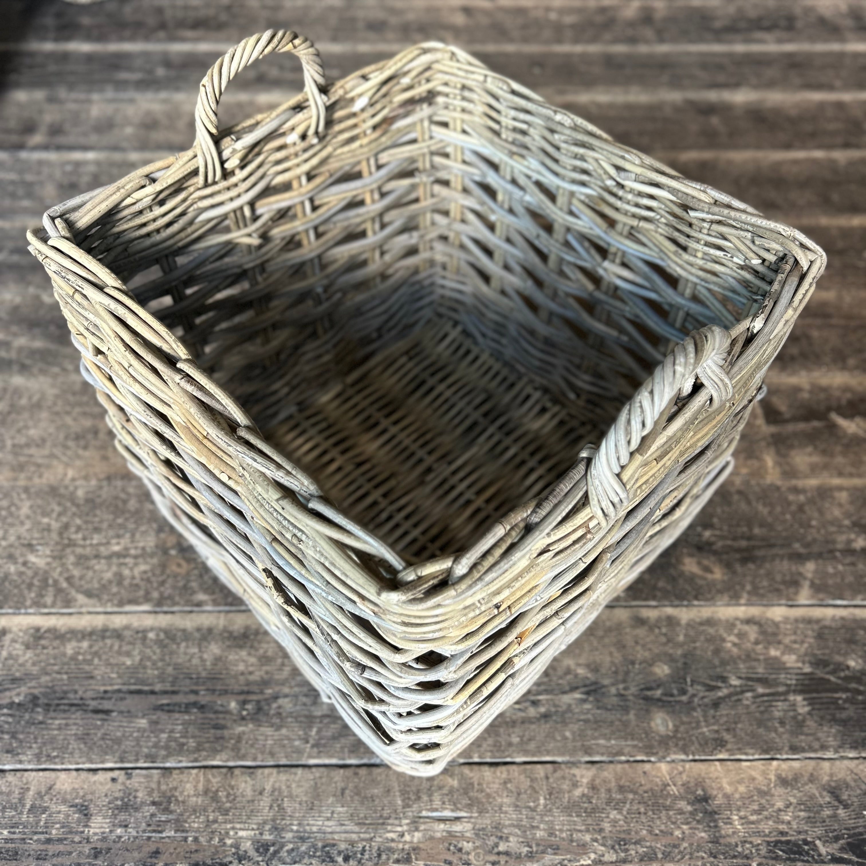 Square Rattan Log Basket