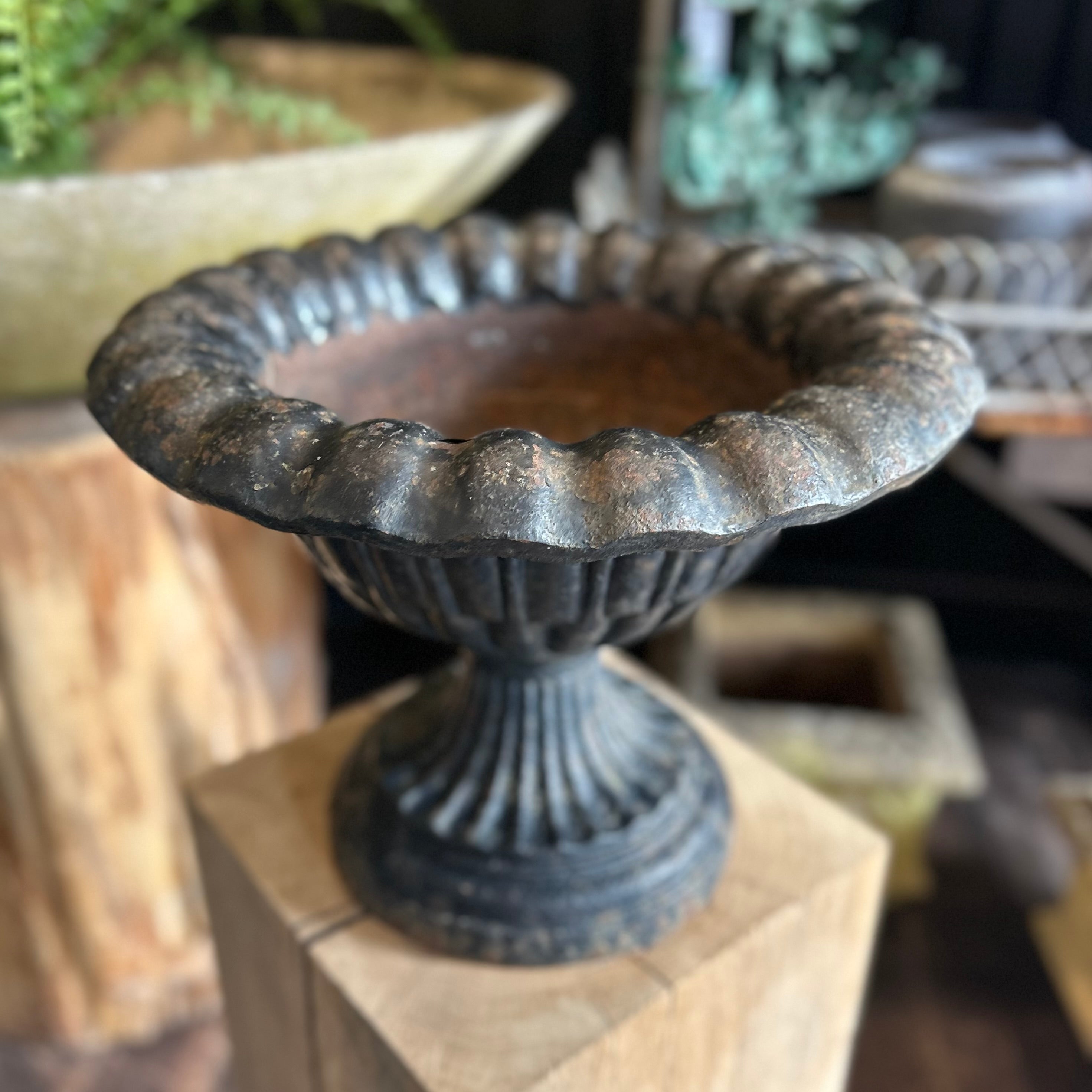 Vintage Cast Iron Urn