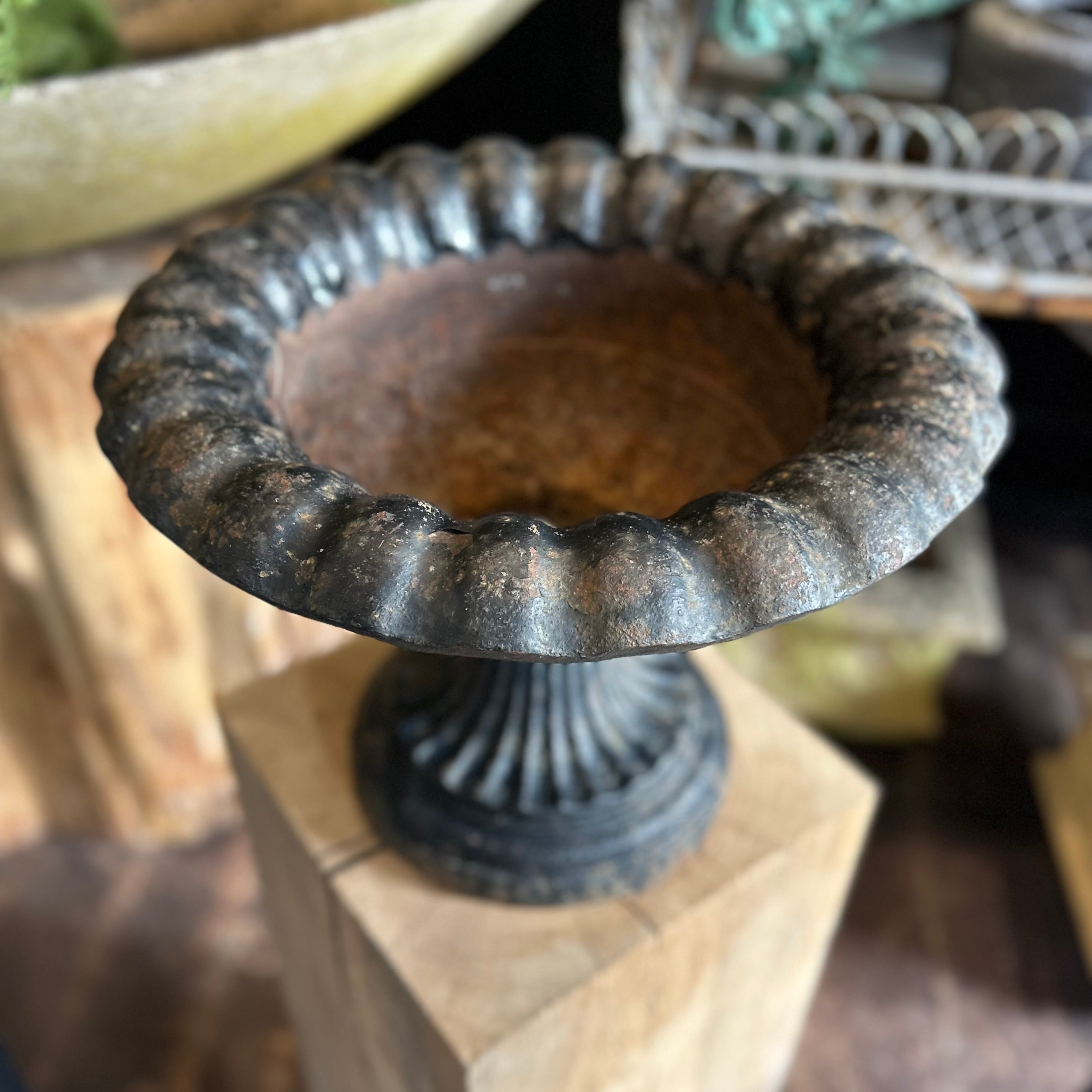 Vintage Cast Iron Urn