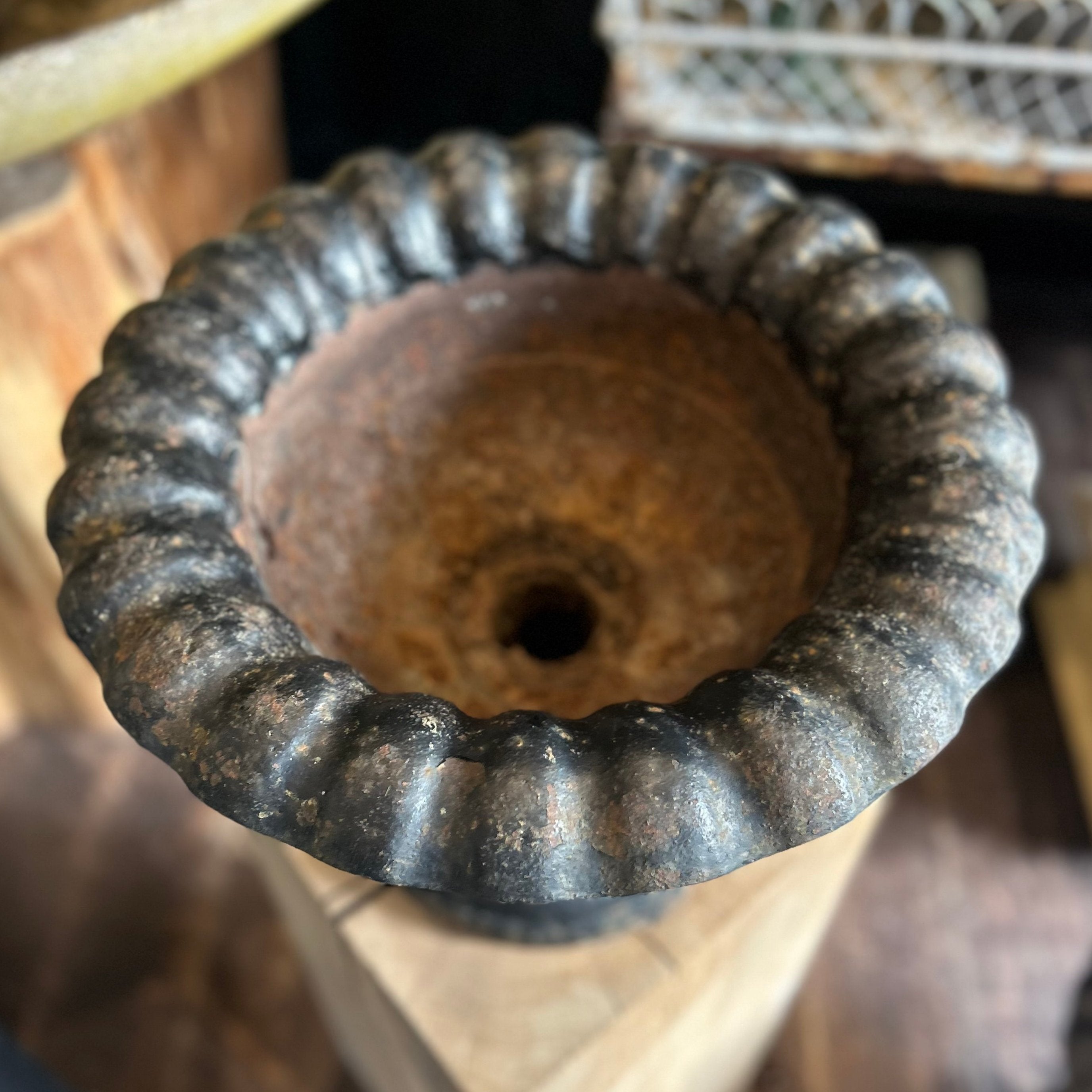 Vintage Cast Iron Urn