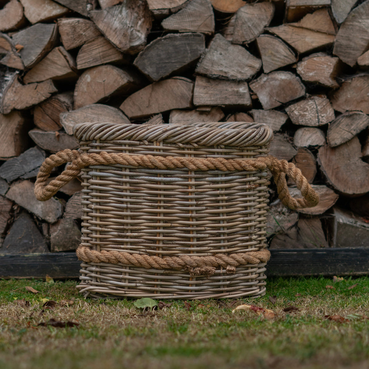 Rectangular Rattan Log Basket