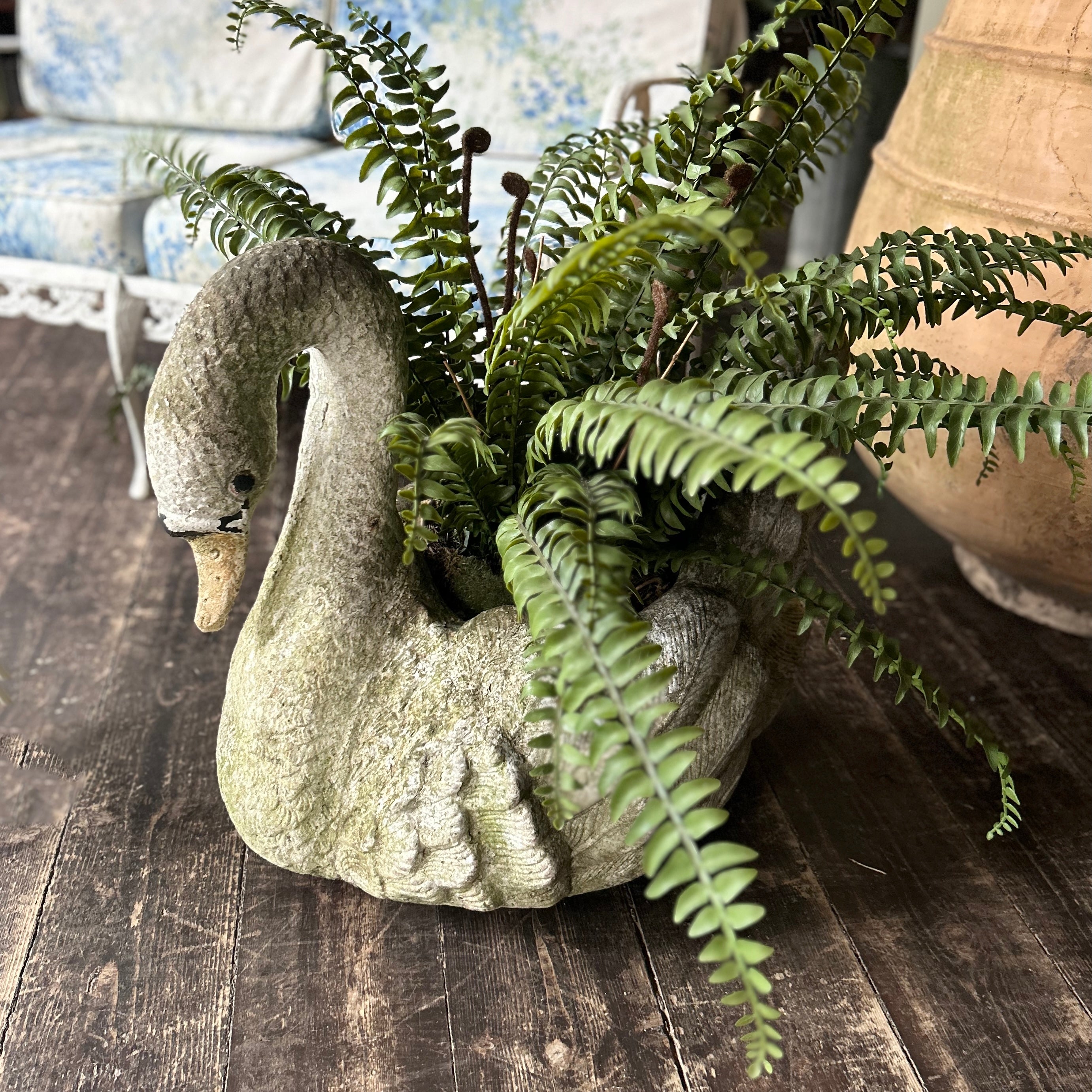 Vintage Swan Planter