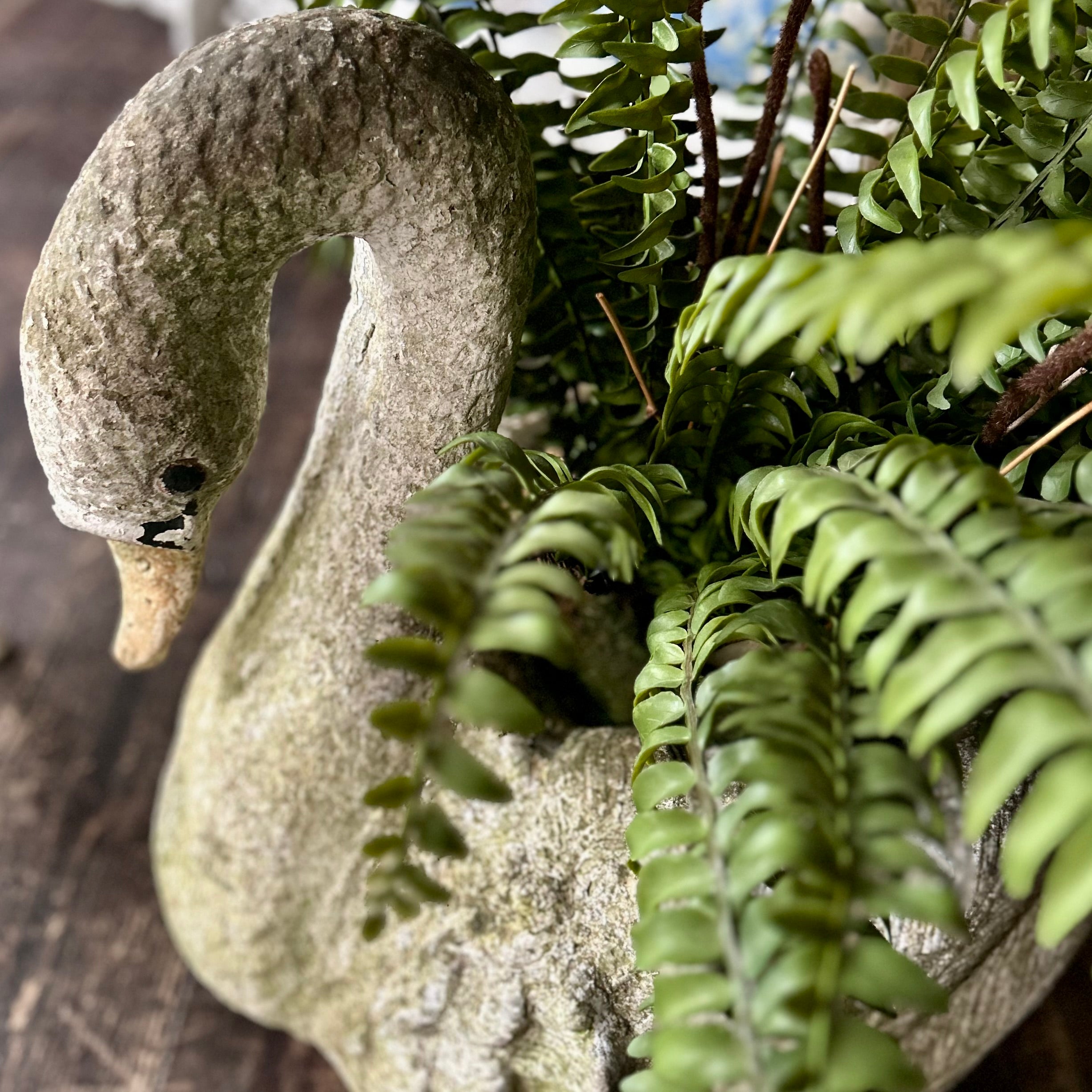 Vintage Swan Planter