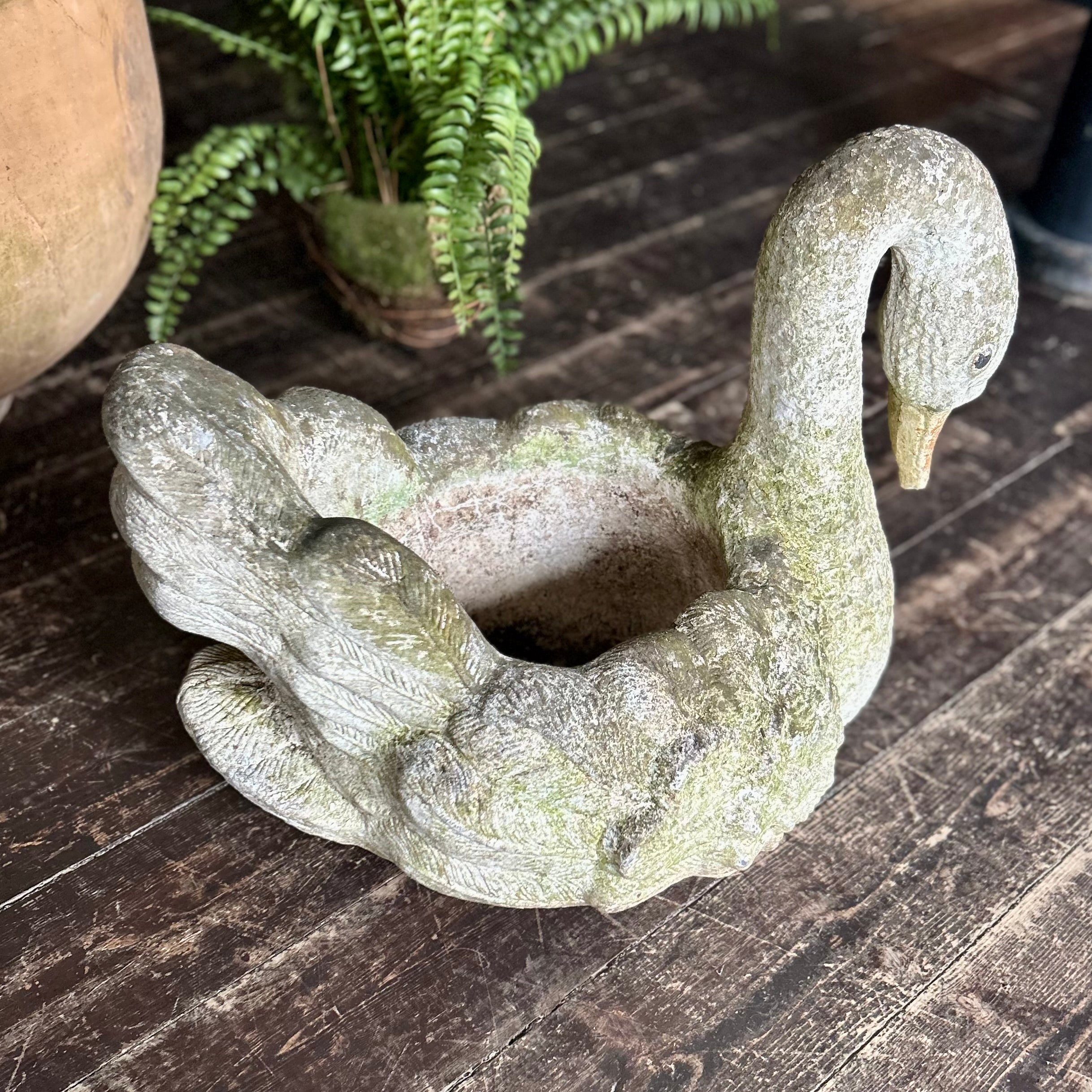 Vintage Swan Planter