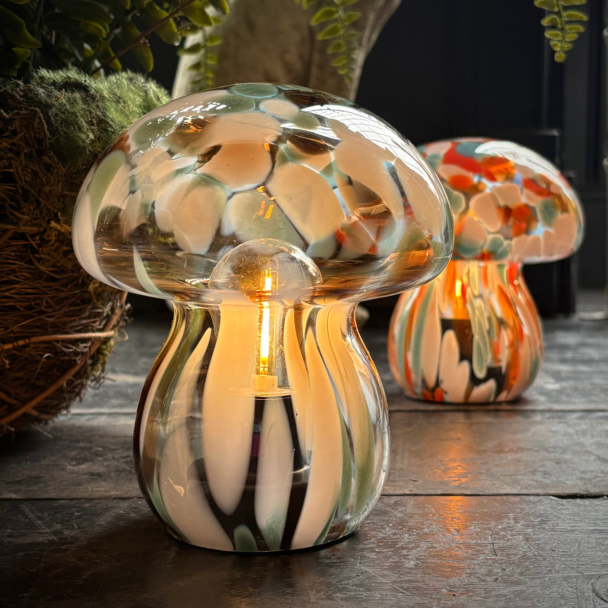 Mushroom Portable LED Lamp - Moss