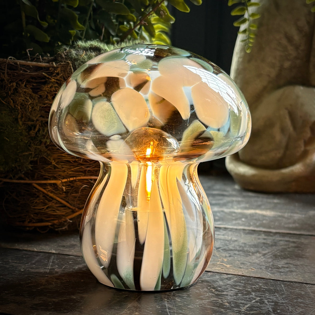 Mushroom Portable LED Lamp - Moss