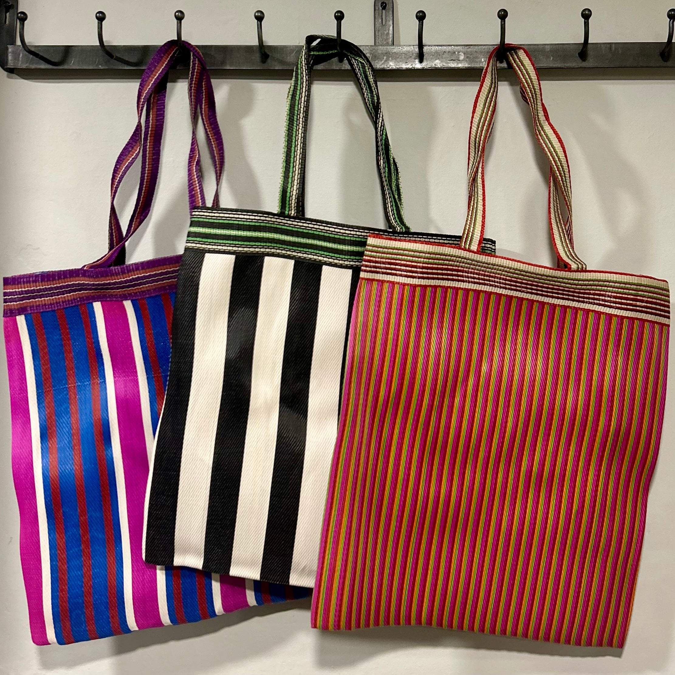 Striped Fairtrade Market bags