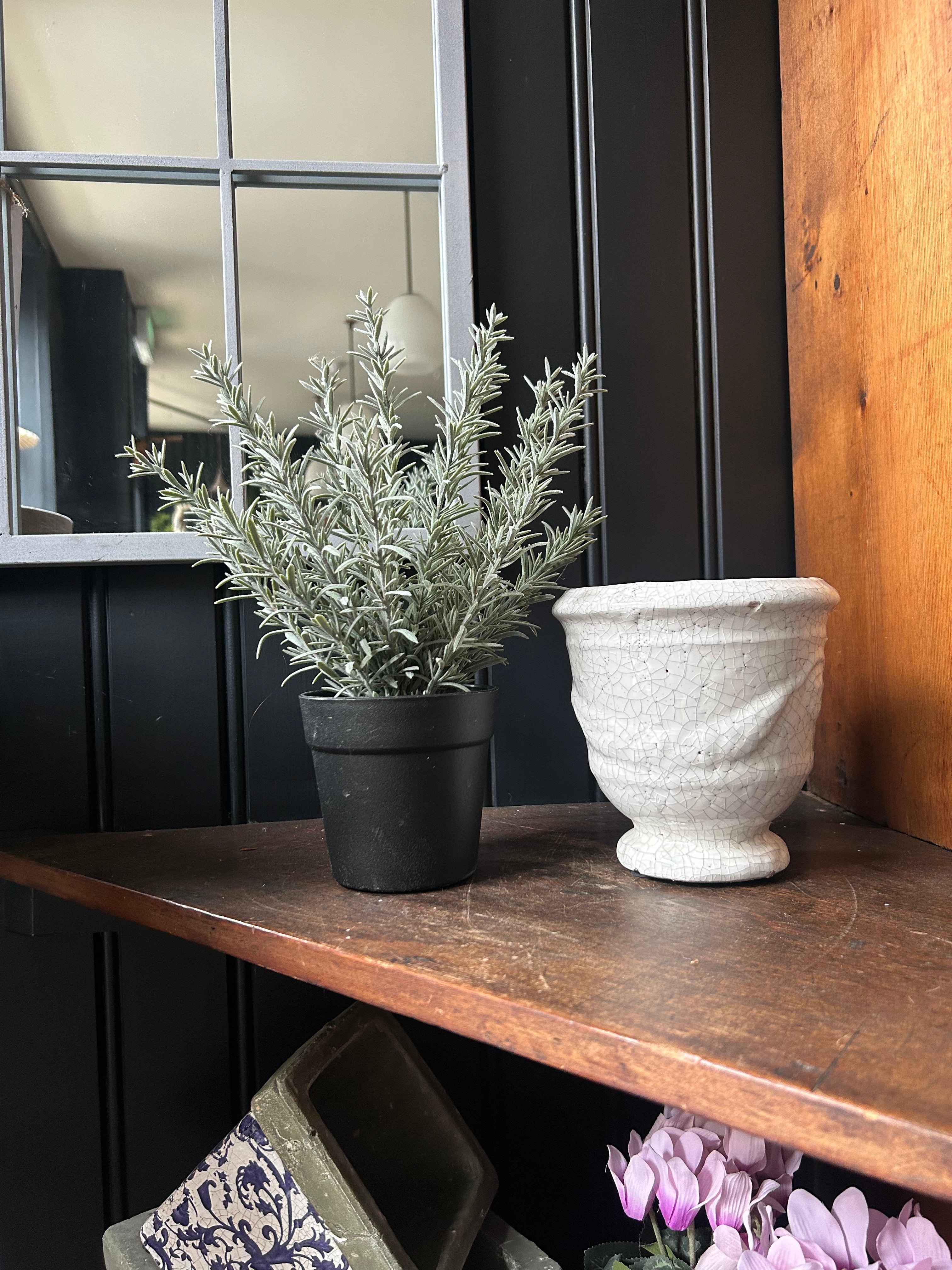 Merida Urn & Faux Rosemary Plant