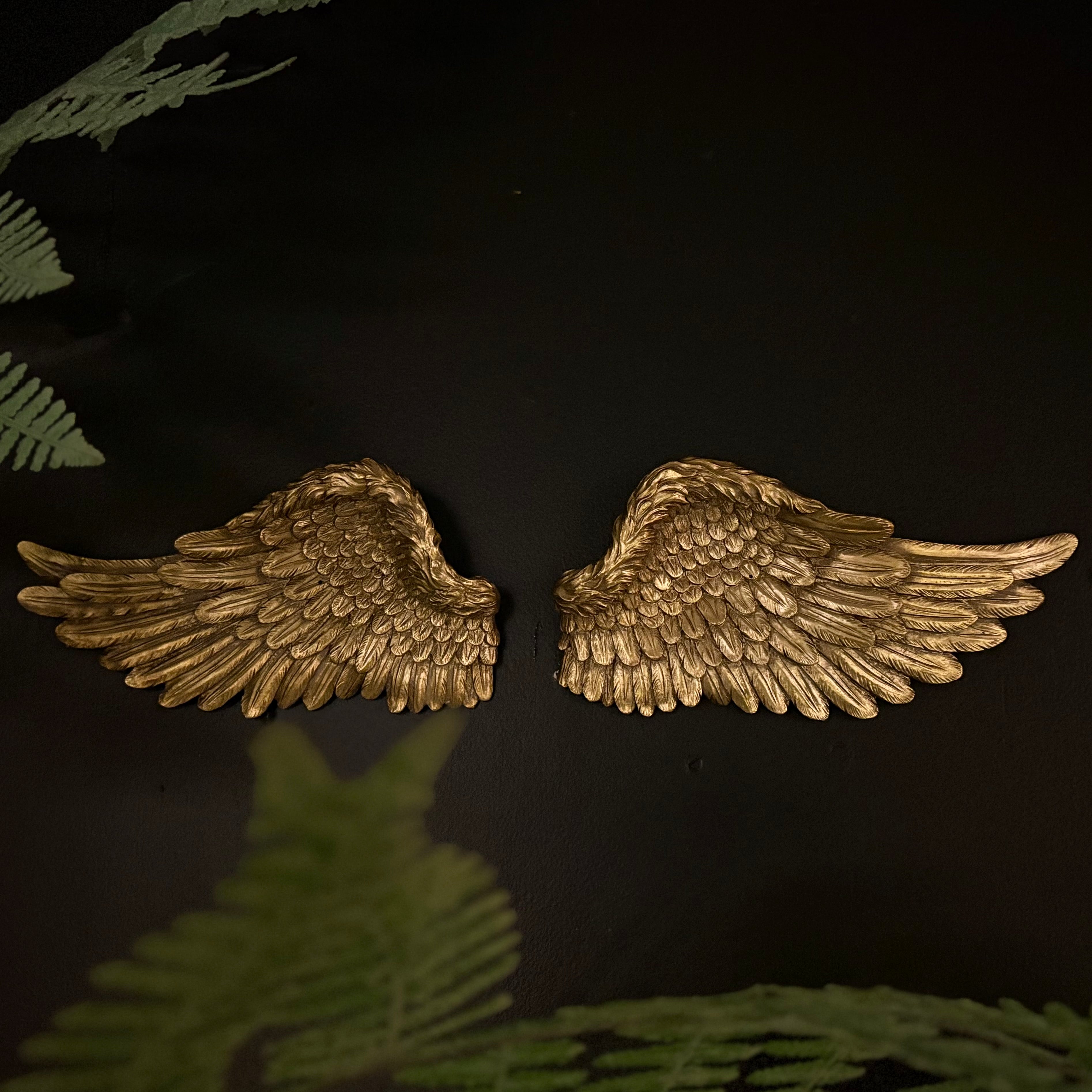 Set Of 2 Gold Angel Wings
