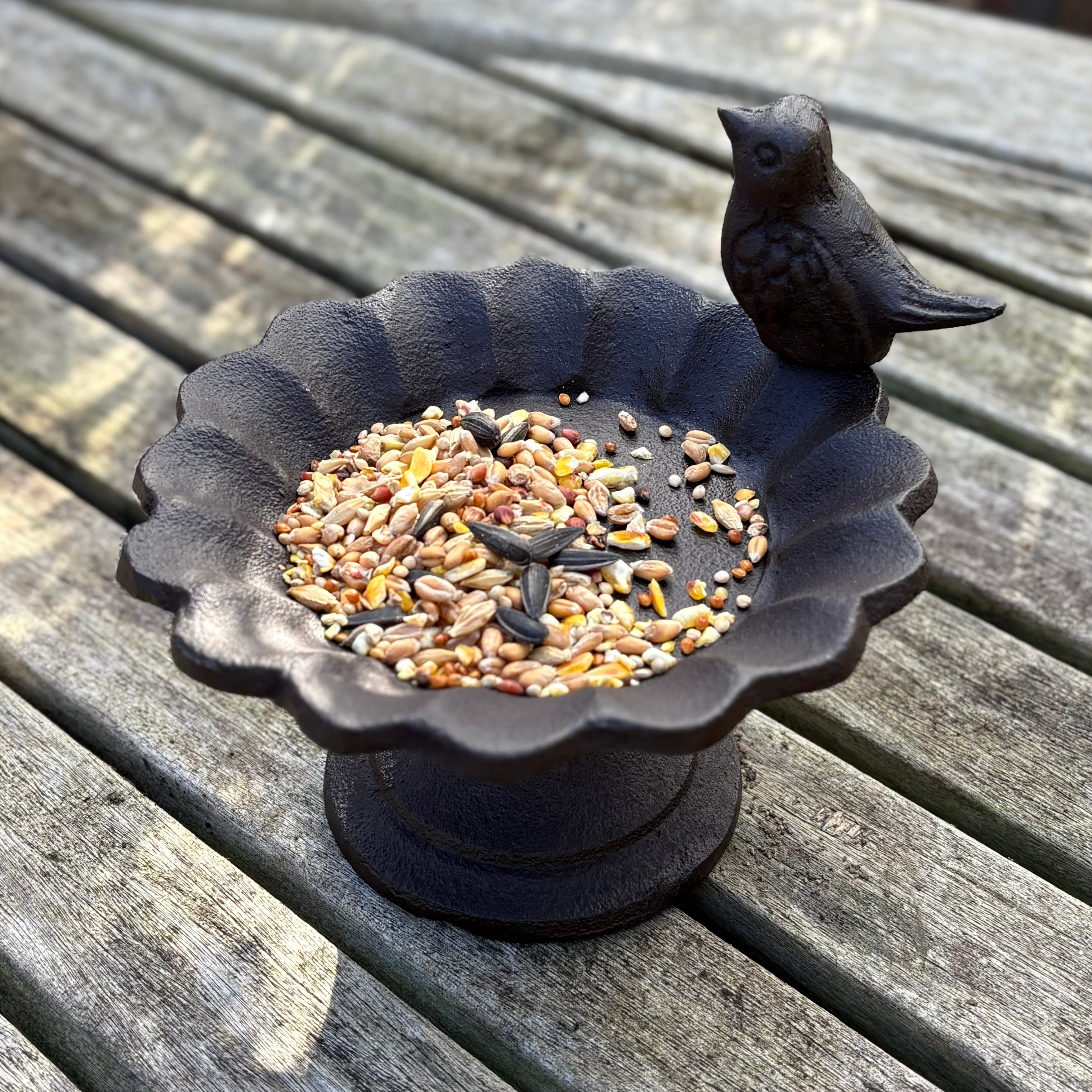Decorative Iron Bird Bath/ Feeder